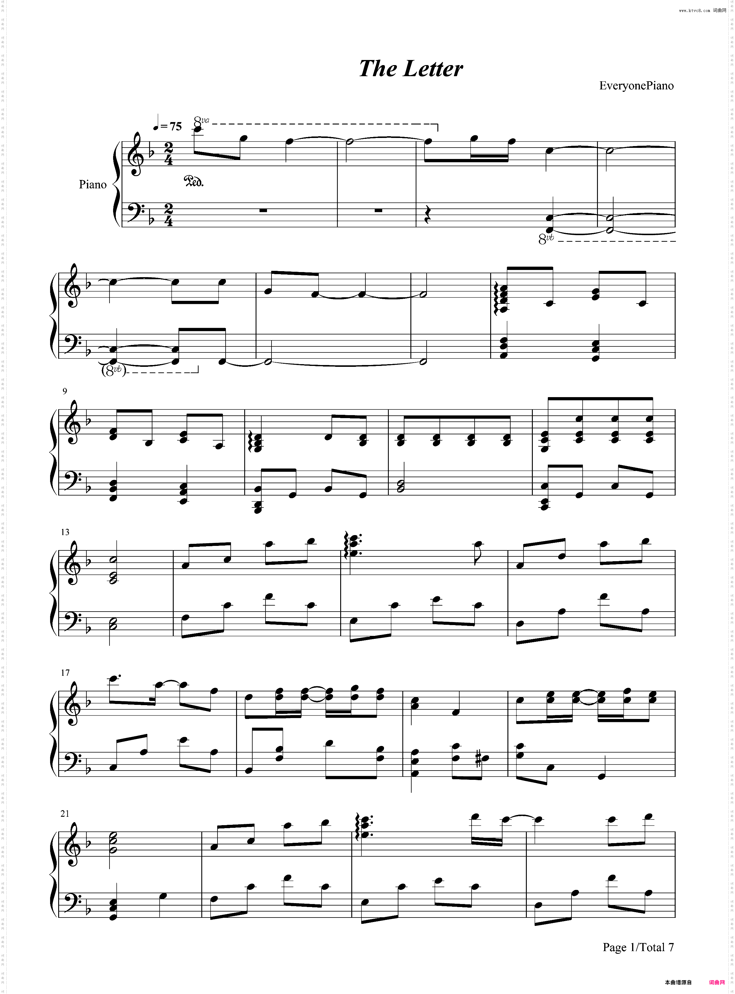The Letter-Deemo背景音乐