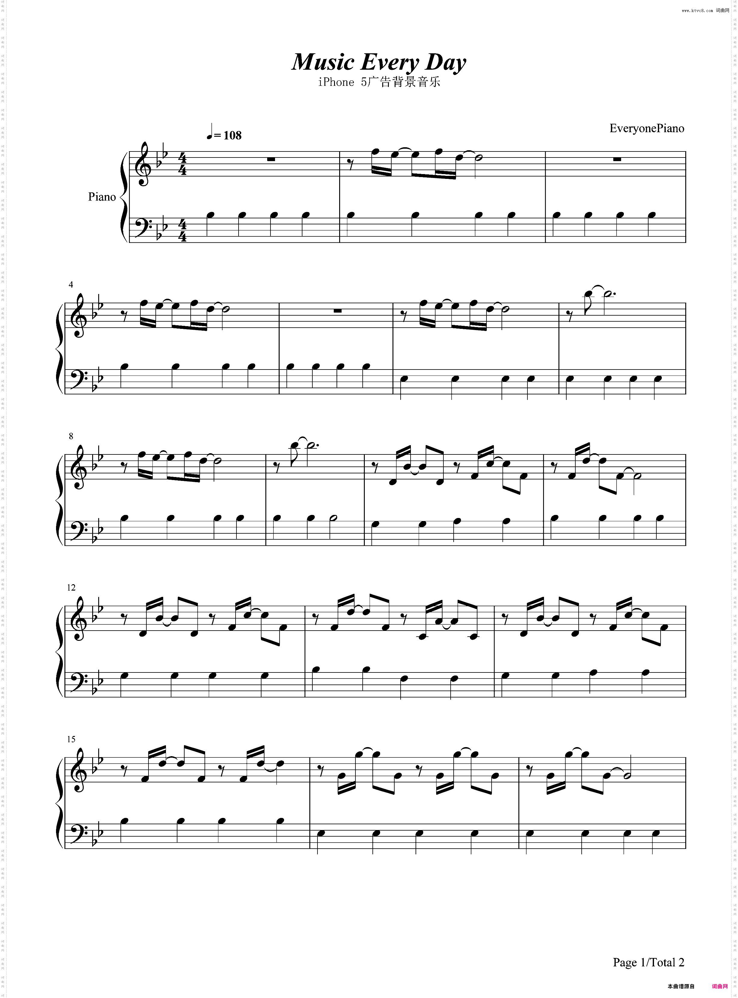 Music Every Day-iPhone 5 ***背景音乐