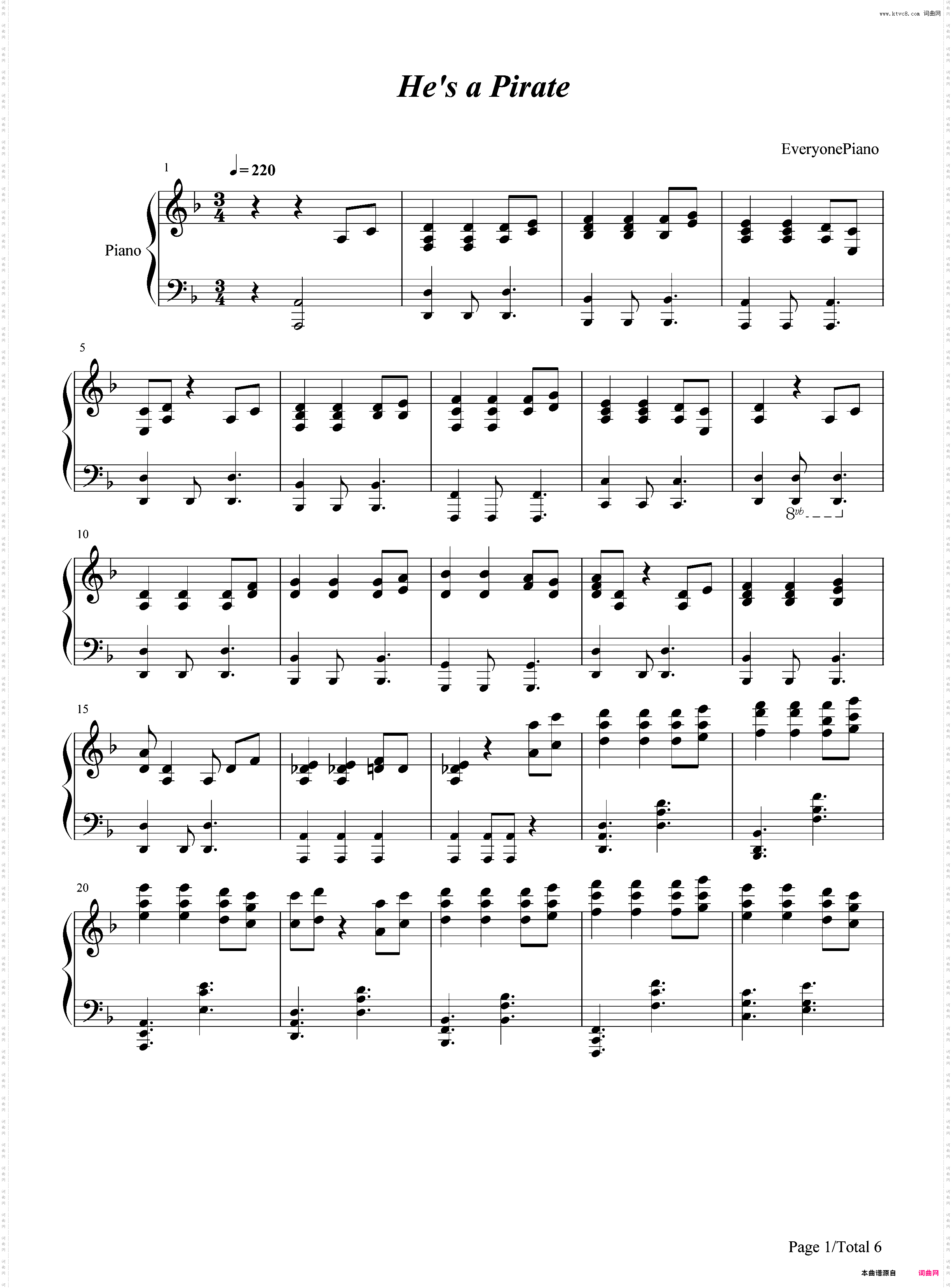 He is a Pirate-加勒比海盗主题曲