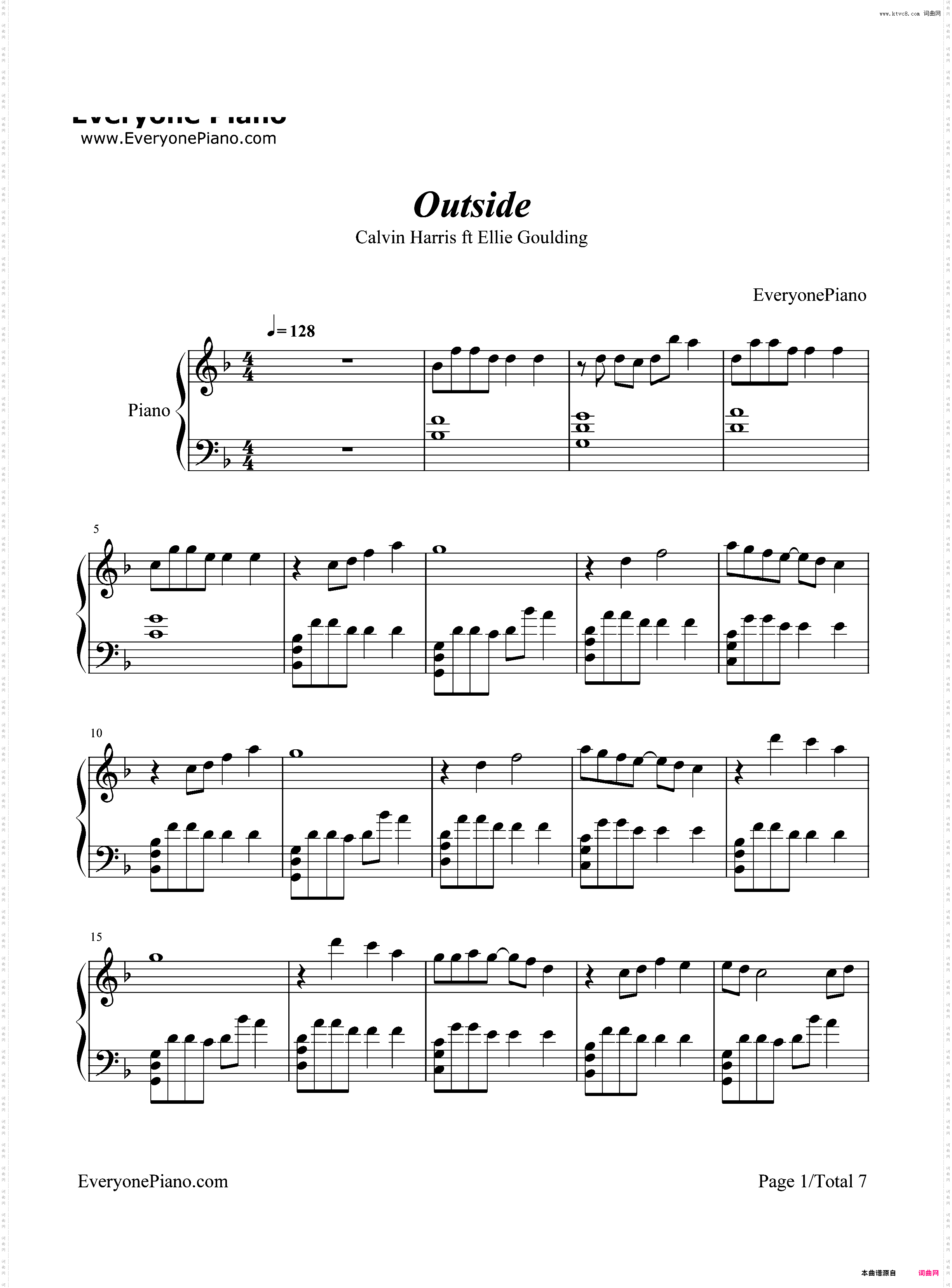 Outside-Calvin Harris and Ellie Goulding