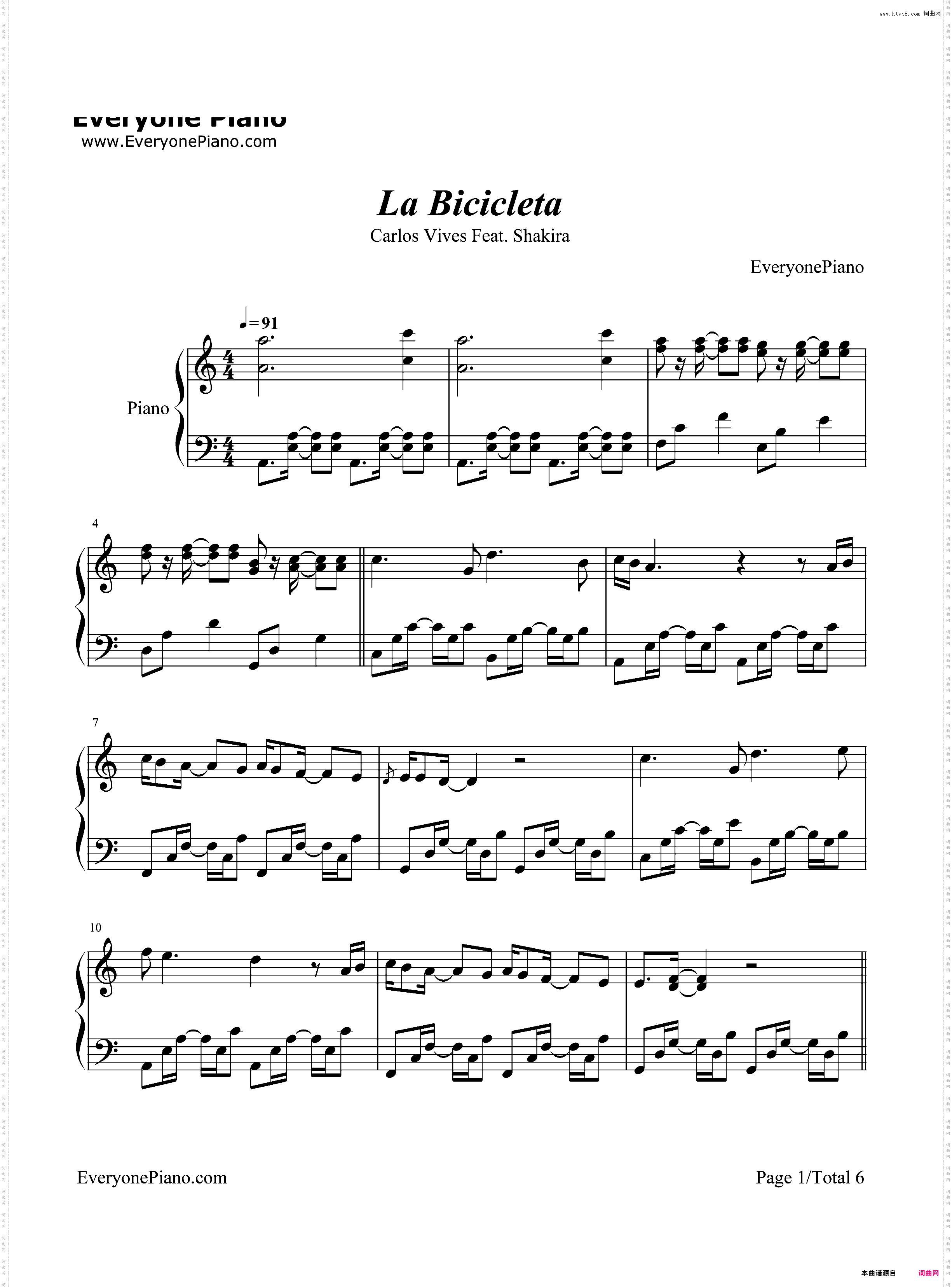 La Bicicleta-Carlos Vives ft· Shakira