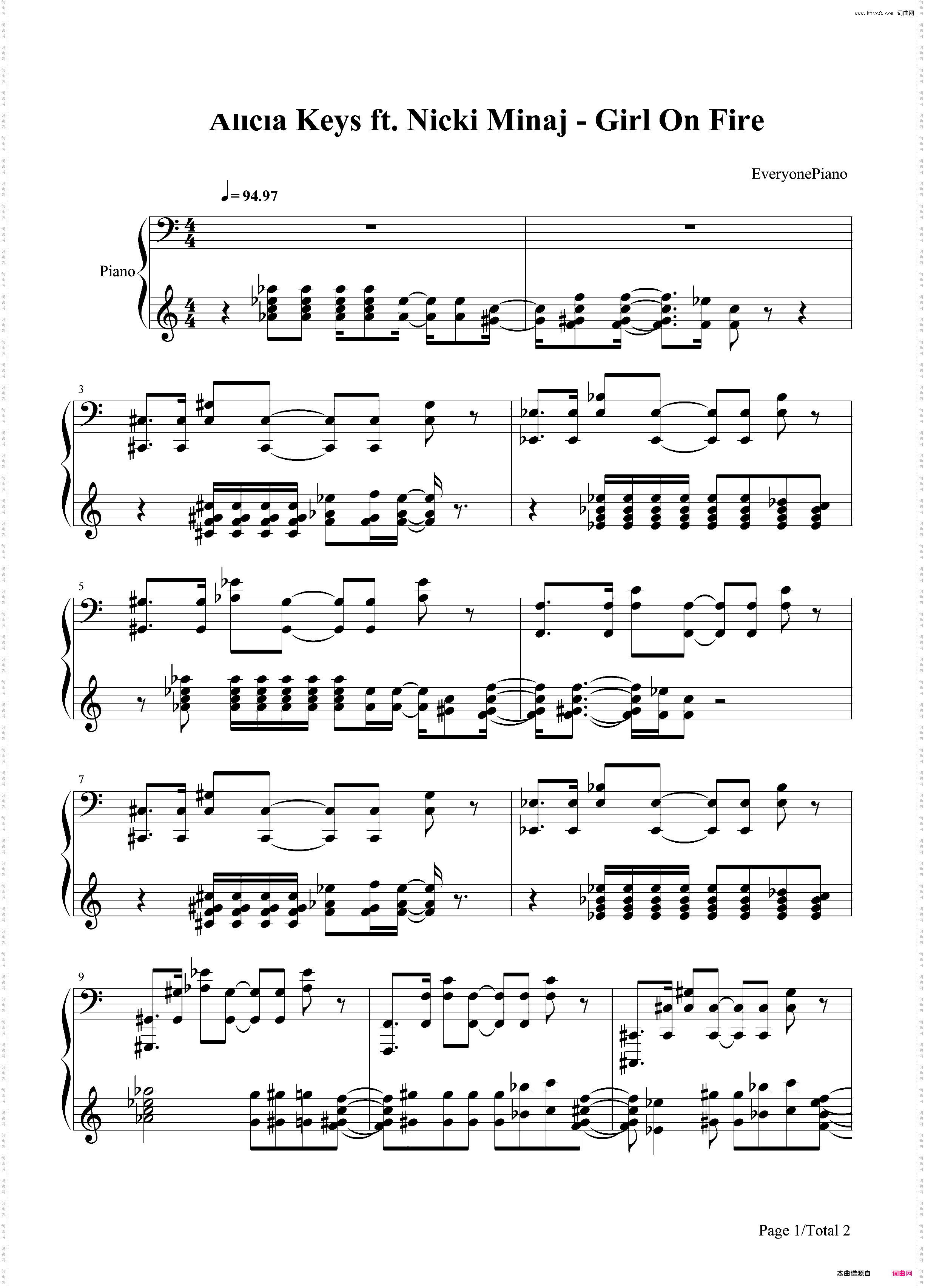 Girl On Fire - Alicia Keys ft· Nicki Minaj