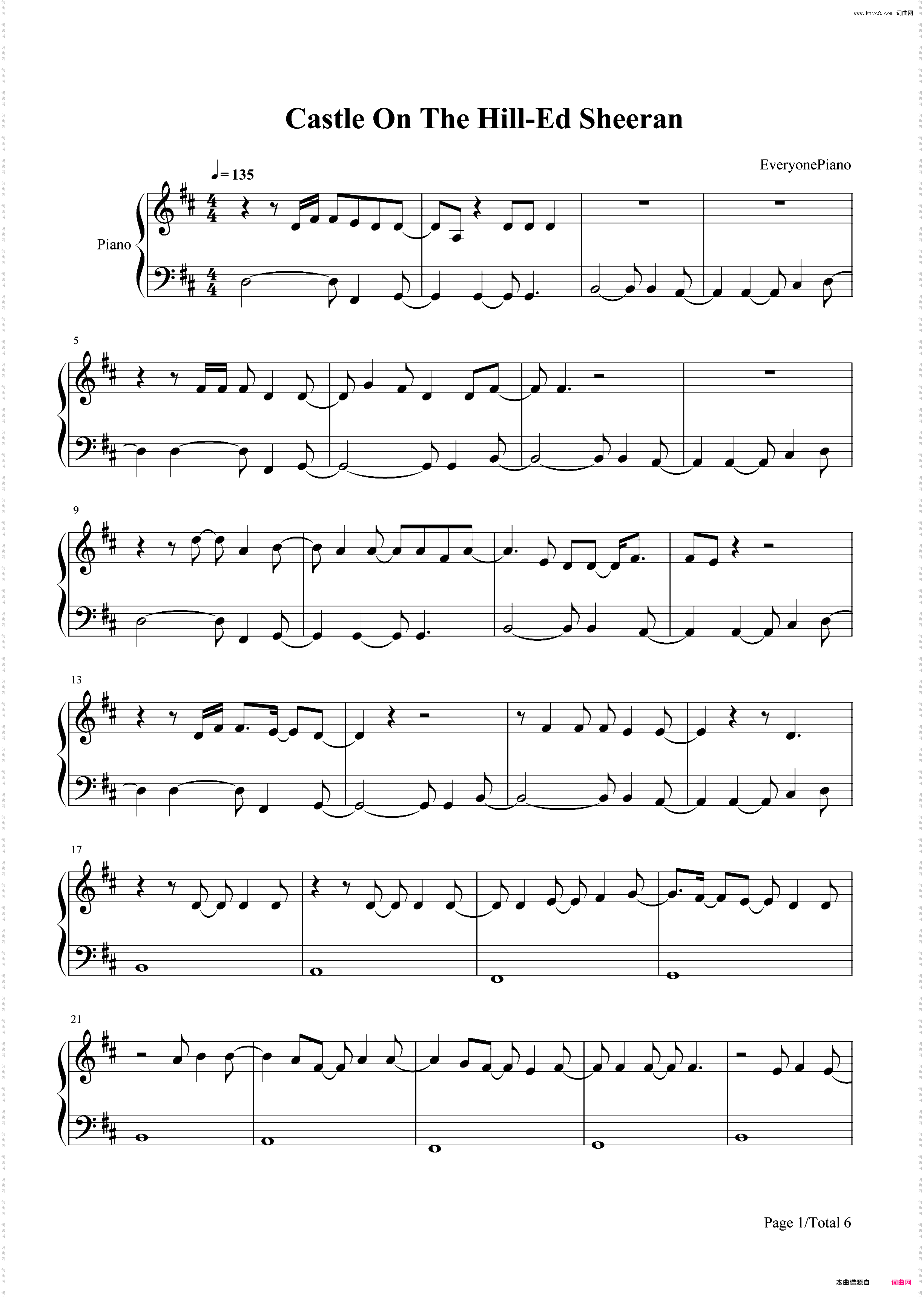 Castle On The Hill-Ed Sheeran