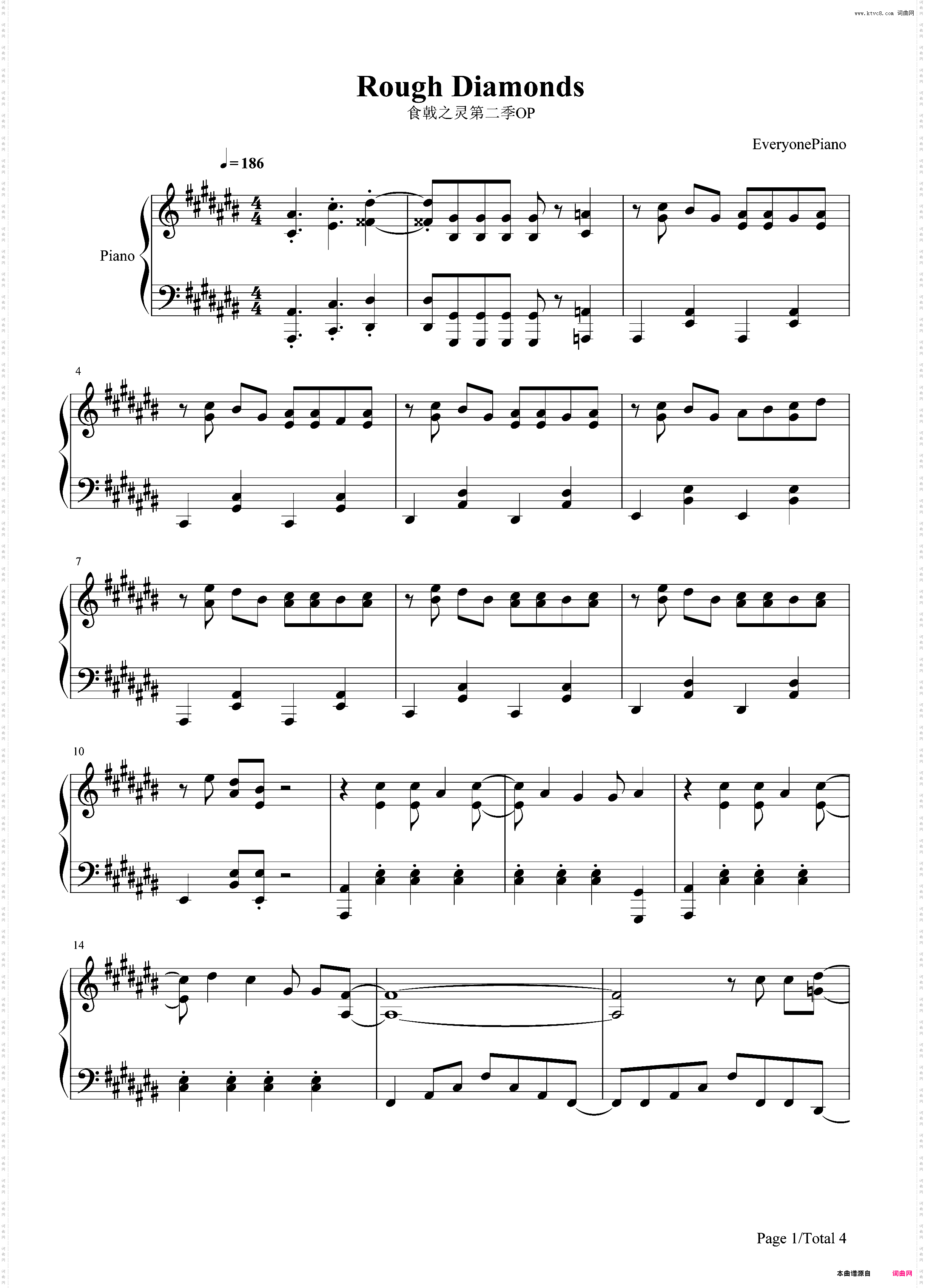 Rough Diamonds-TV动画《食戟之灵 贰之皿》片头曲
