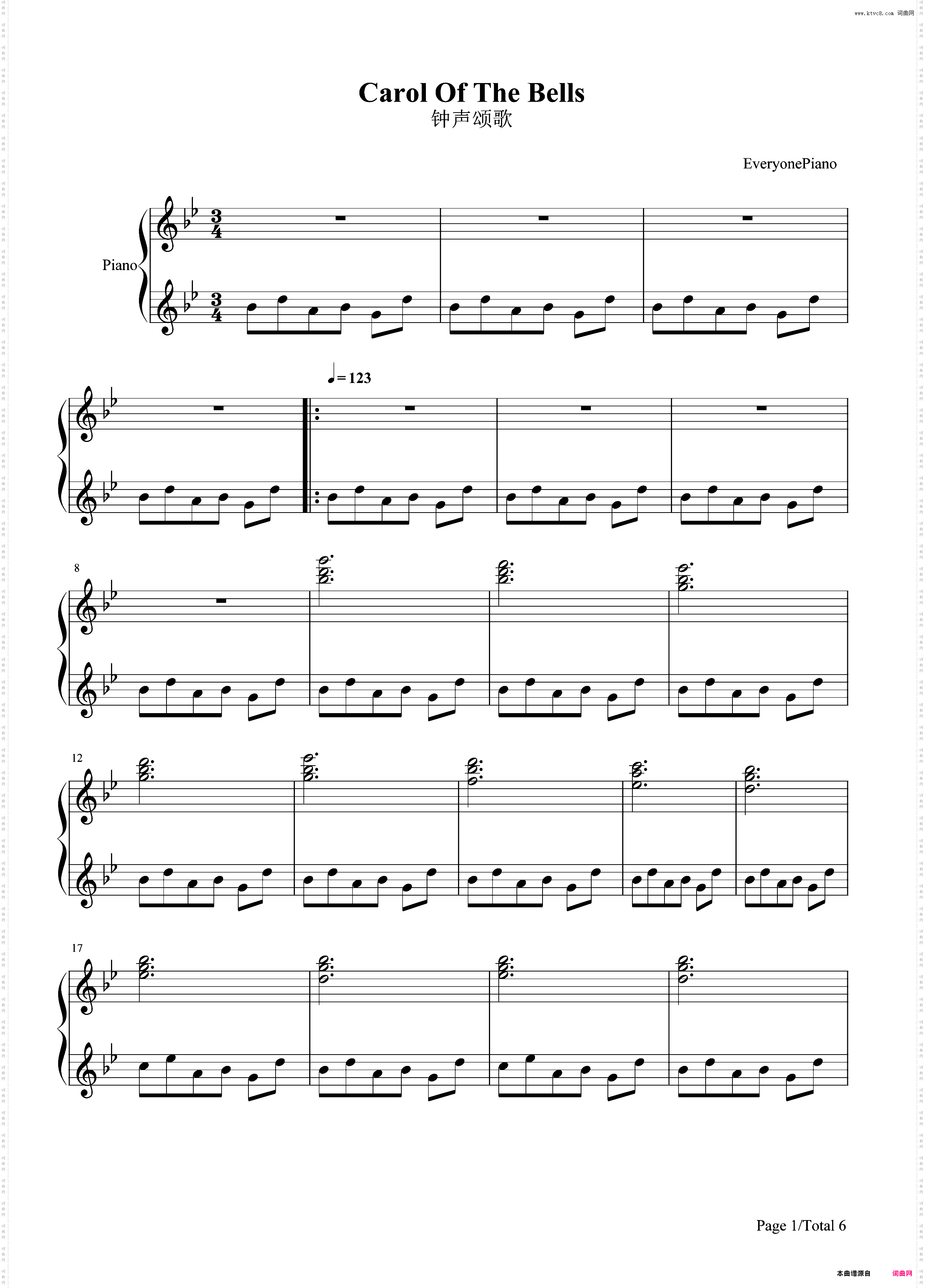 Carol Of The Bells钟声颂歌-Mykola Leontovych