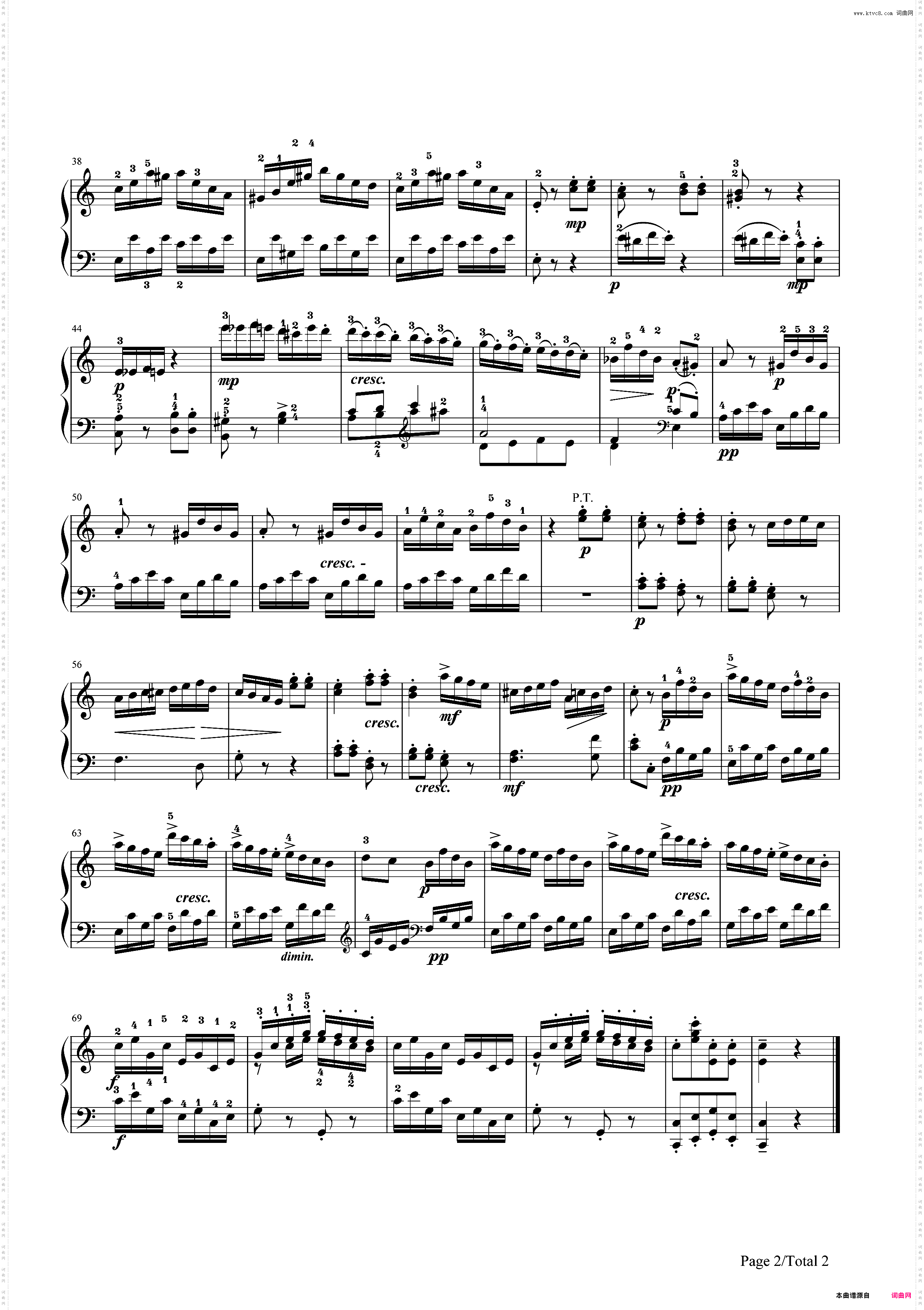 C大调奏鸣曲K·545第3乐章