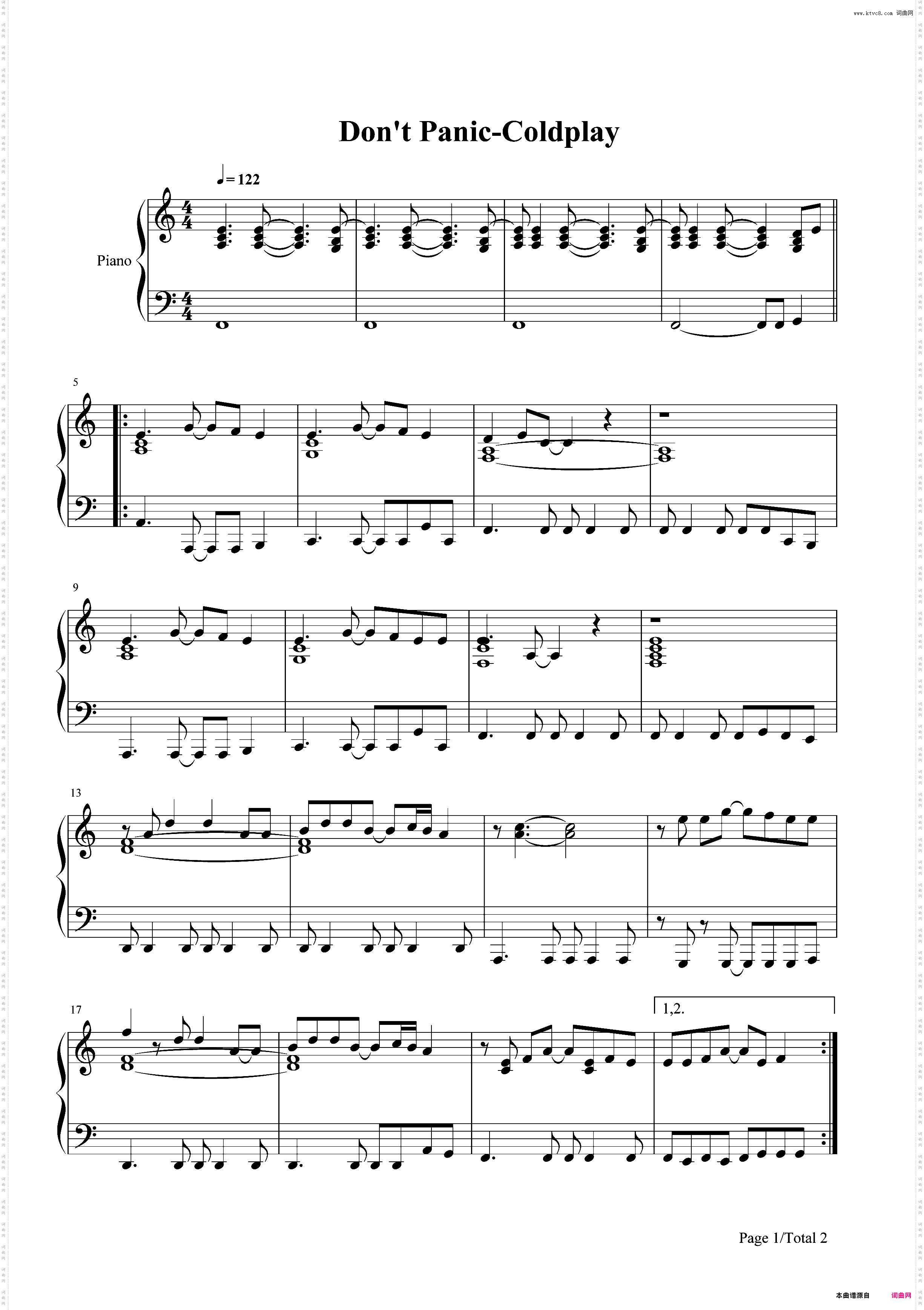 Don't Panic-Coldplay