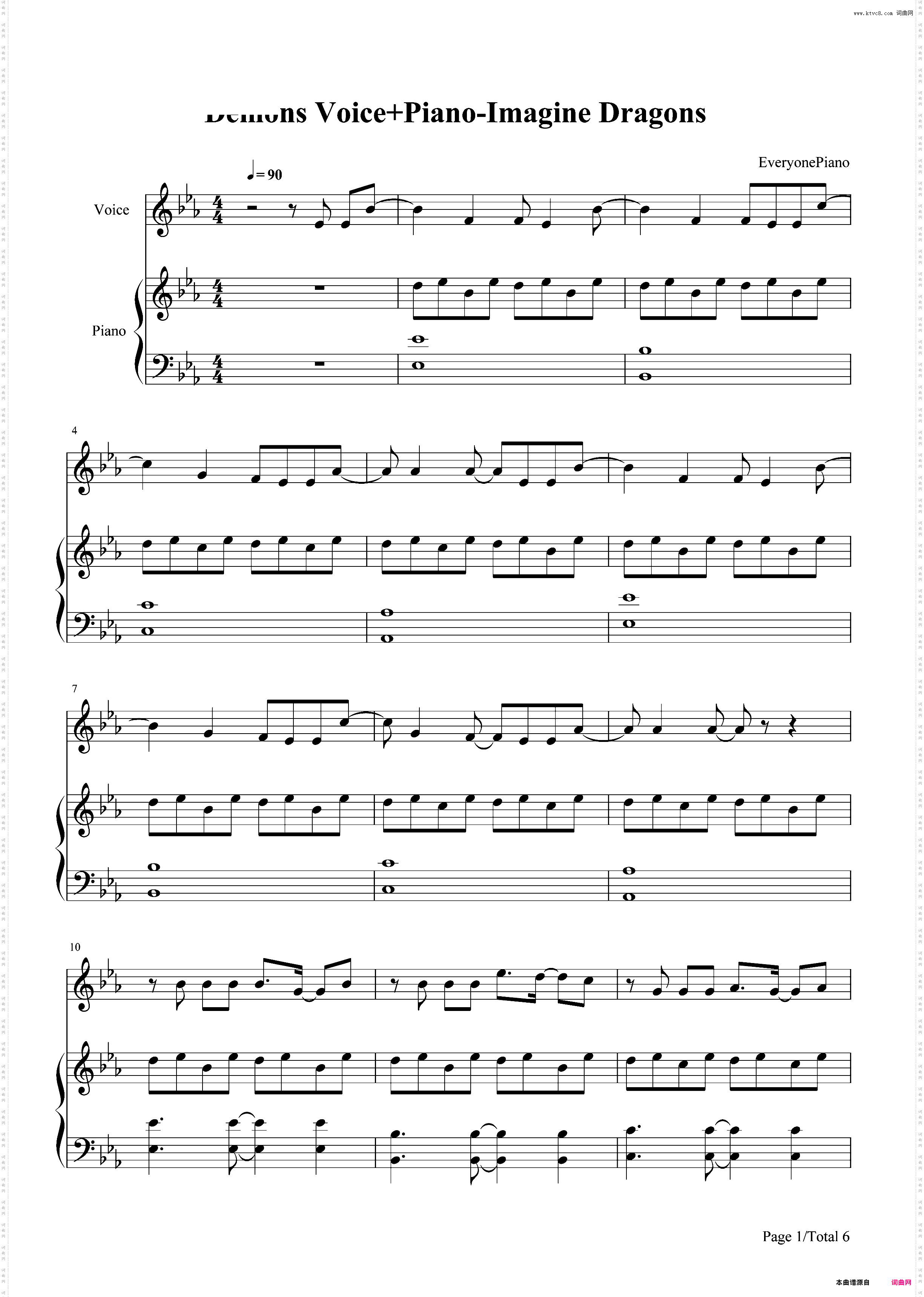 Demons 弹唱版-Imagine Dragons