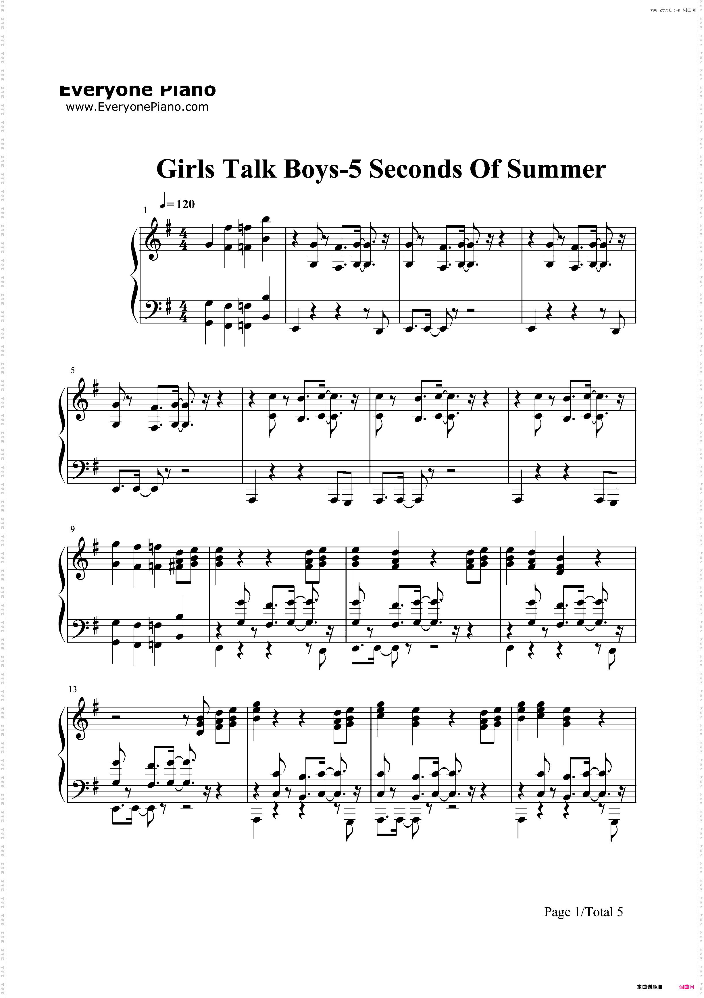 Girls Talk Boys-5 Seconds Of Summer