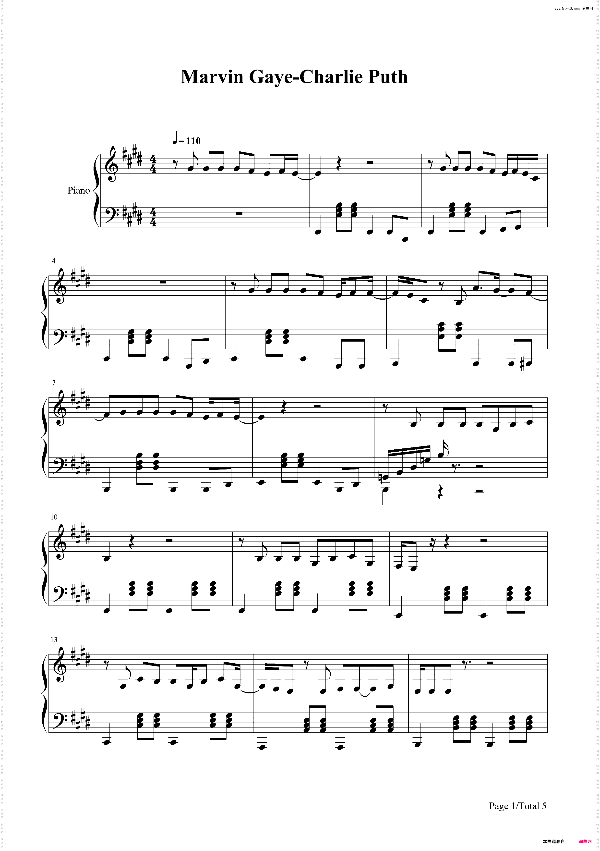 Marvin Gaye-Charlie Puth