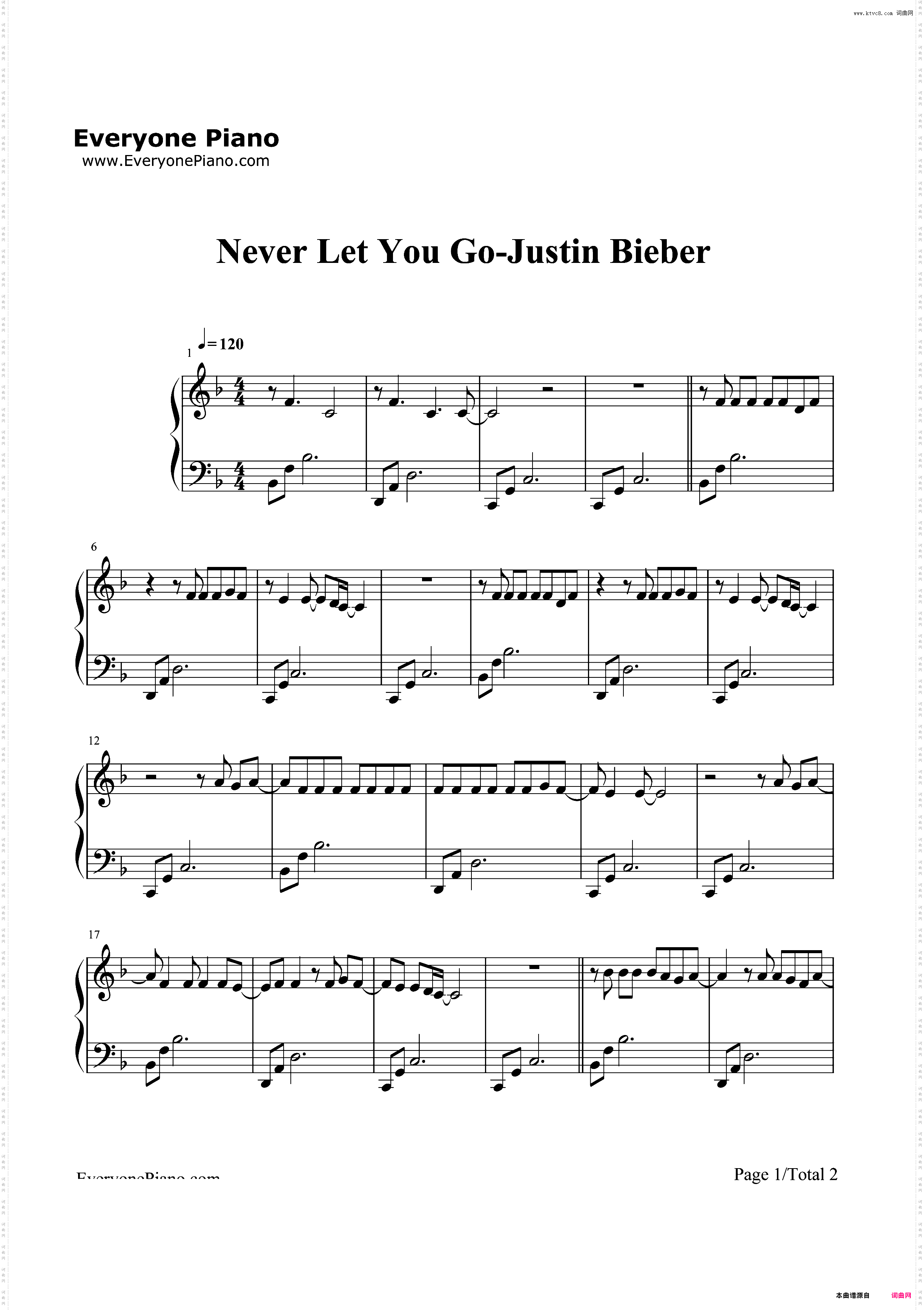Never Let You Go-Justin Bieber