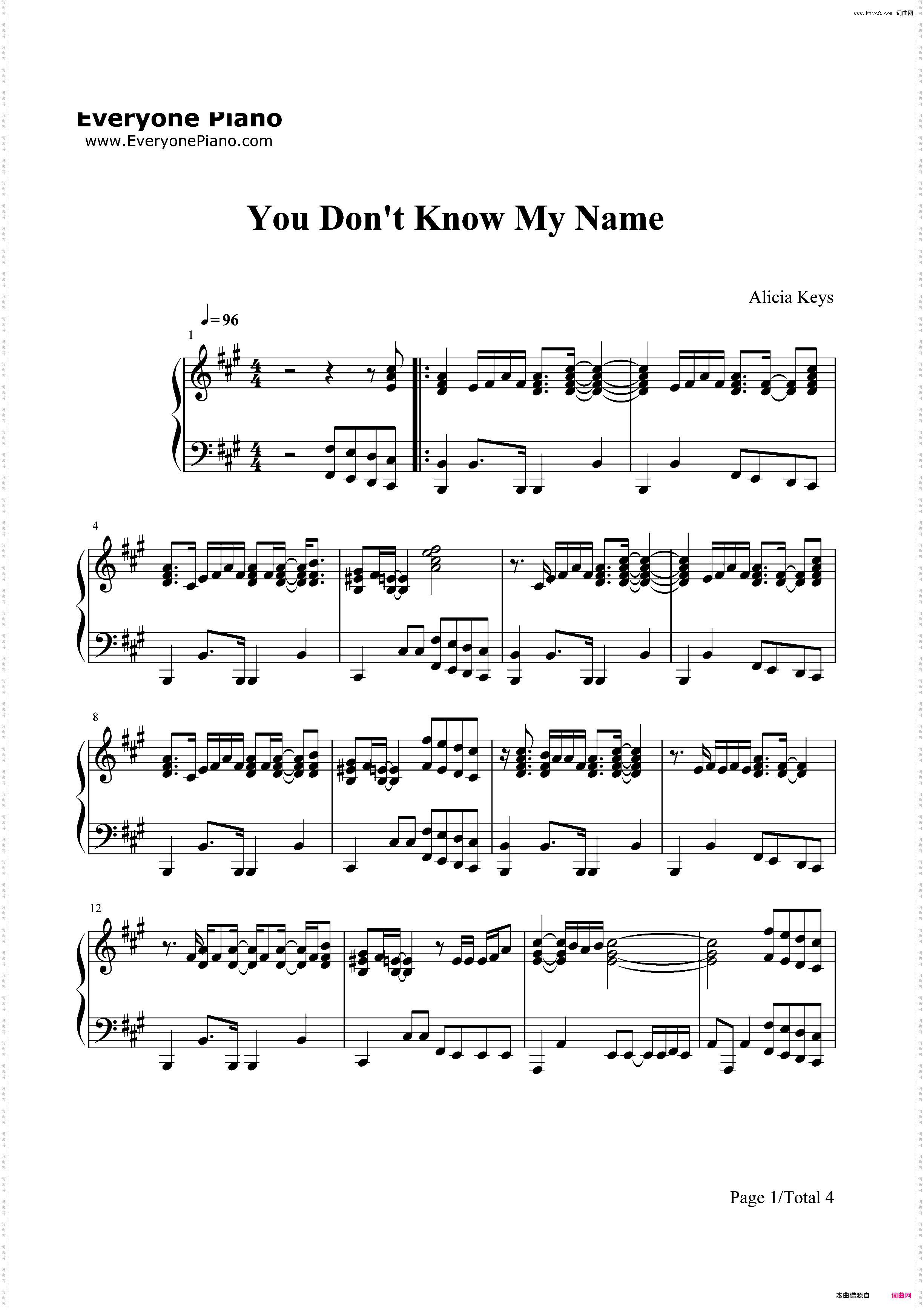 You Don't Know My Name-Alicia Keys