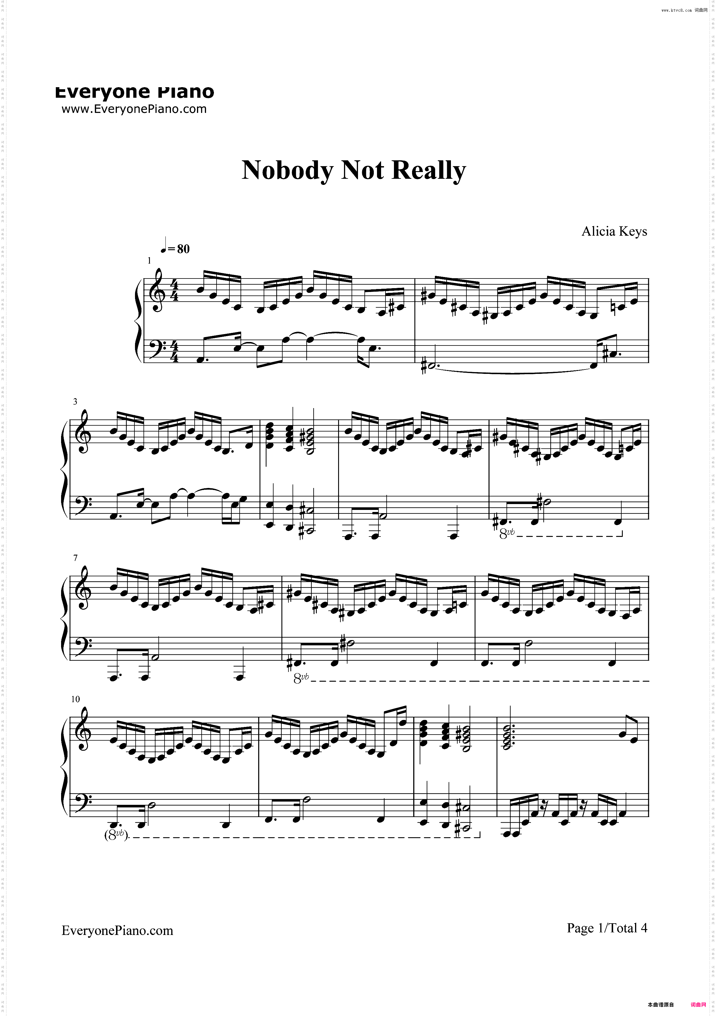 Nobody Not Really-Alicia Keys