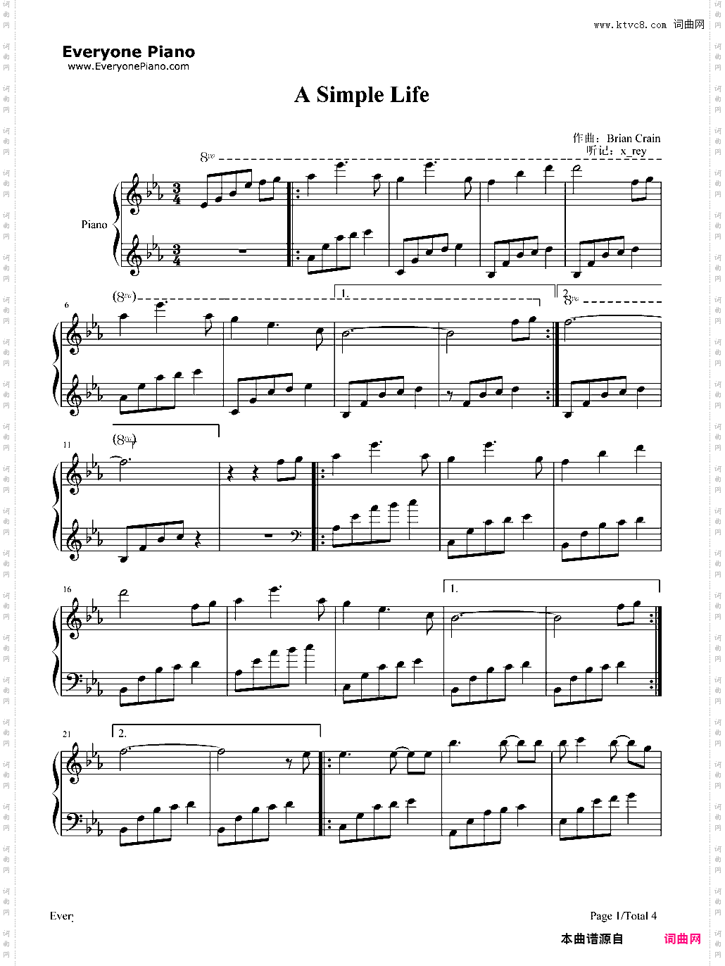 A Simple Life-Brian Crain-唯美小清新治愈系