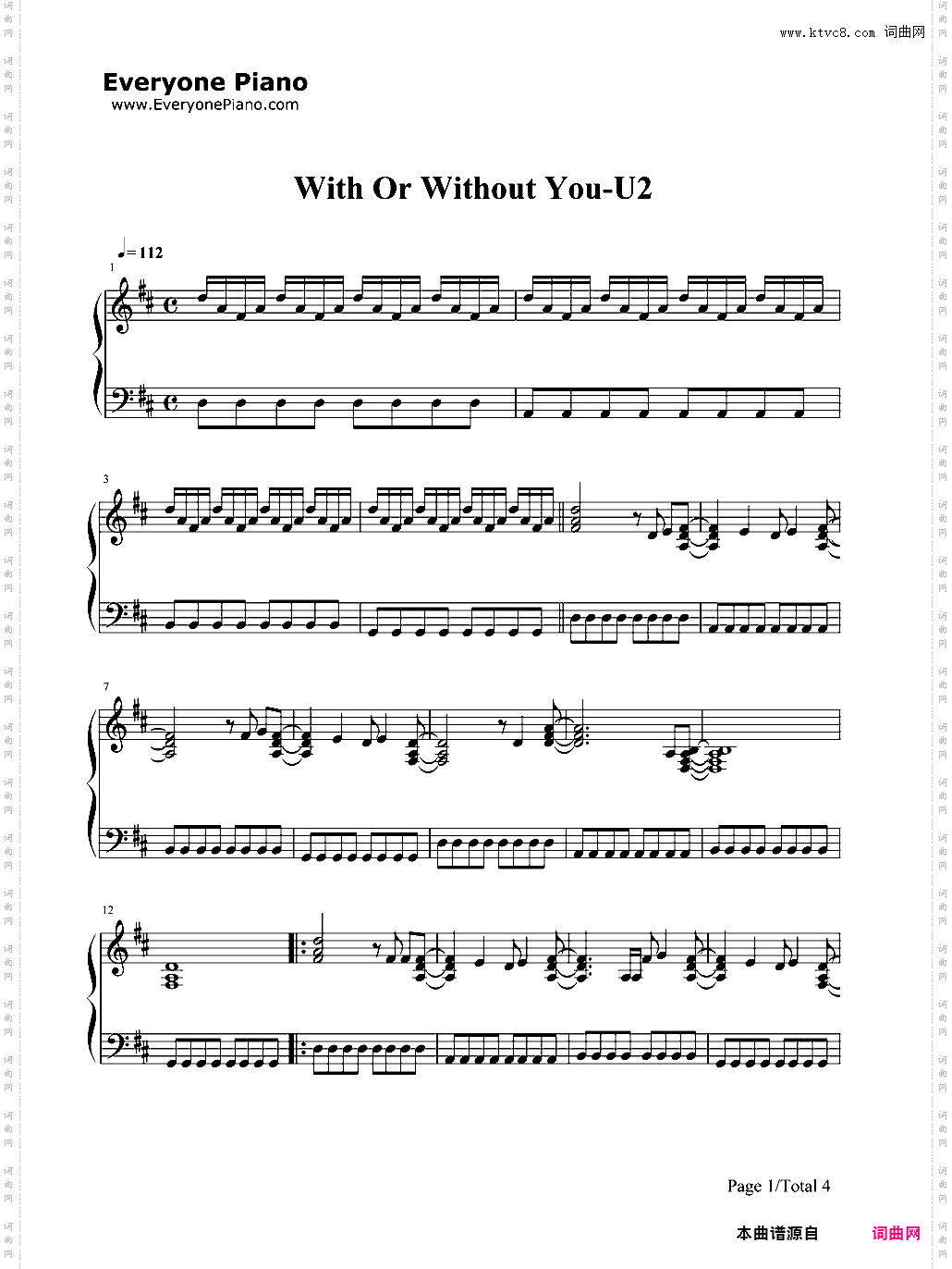 With Or Without You-U2