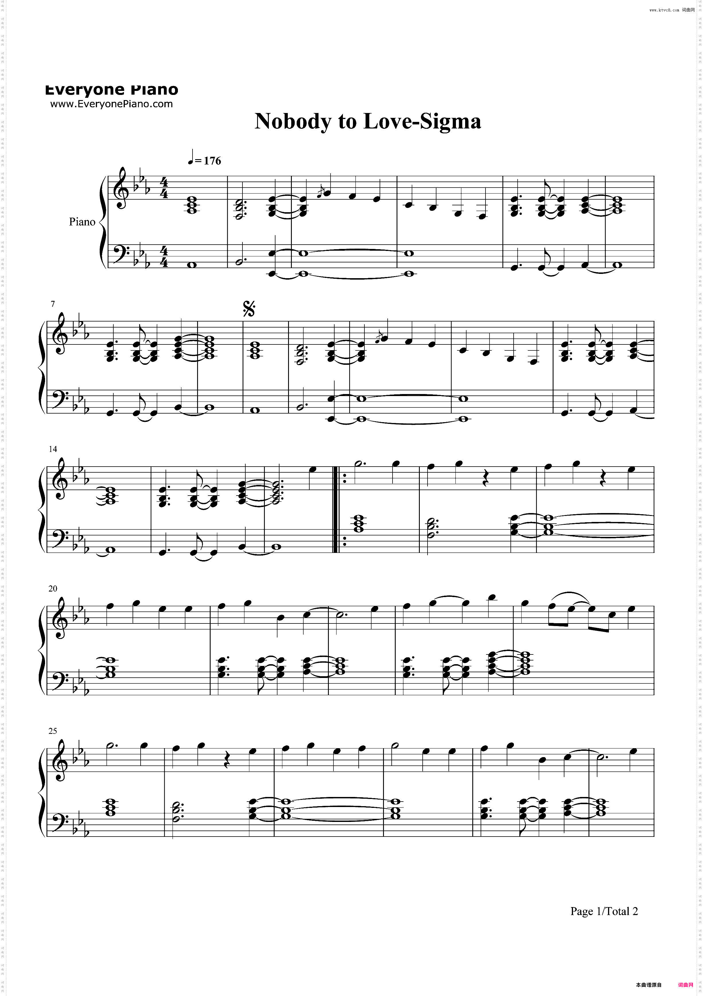 Nobody to Love-Sigma