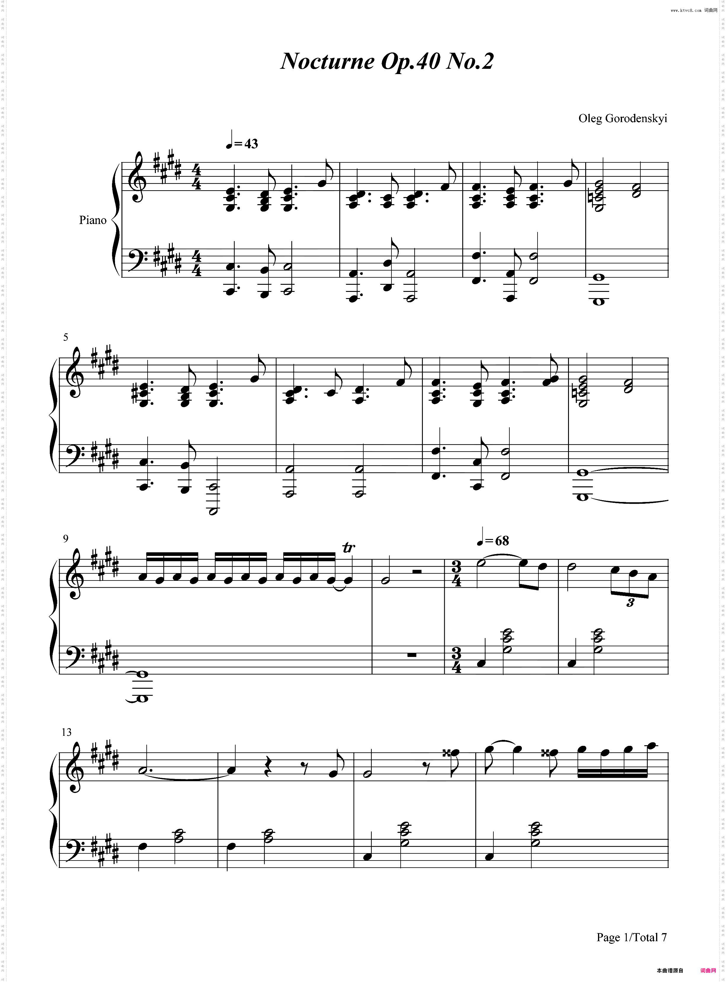 Nocturne Op·40 No·2-Oleg Gorodenskyi