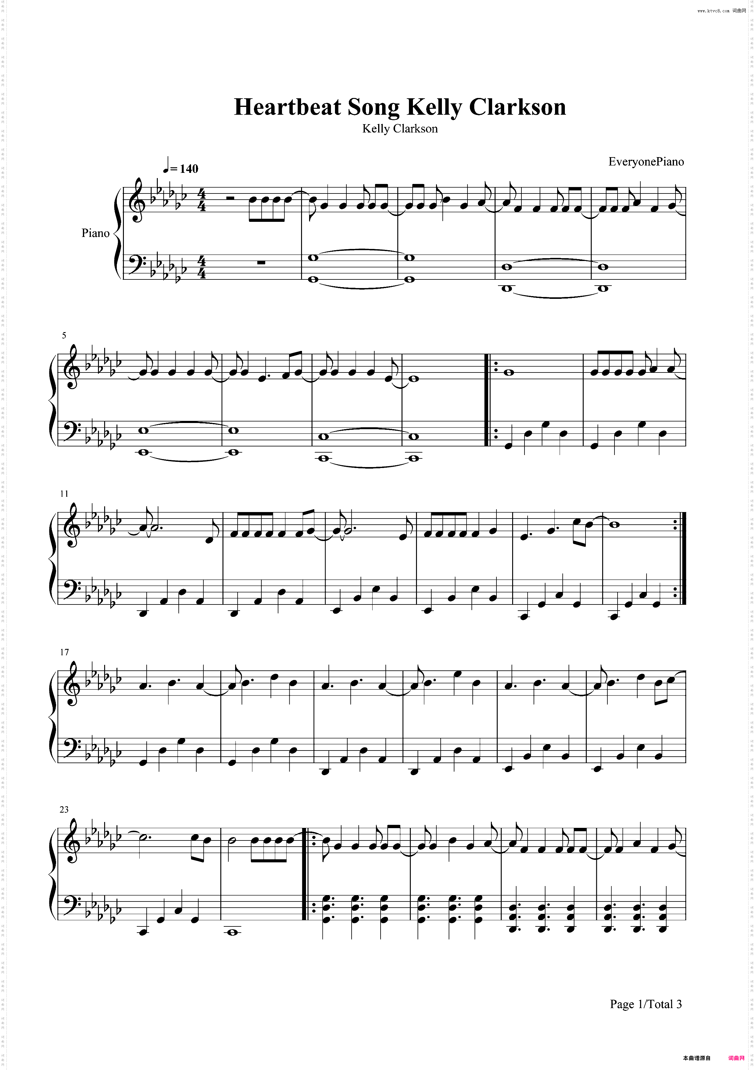 Heartbeat Song-Kelly Clarkson