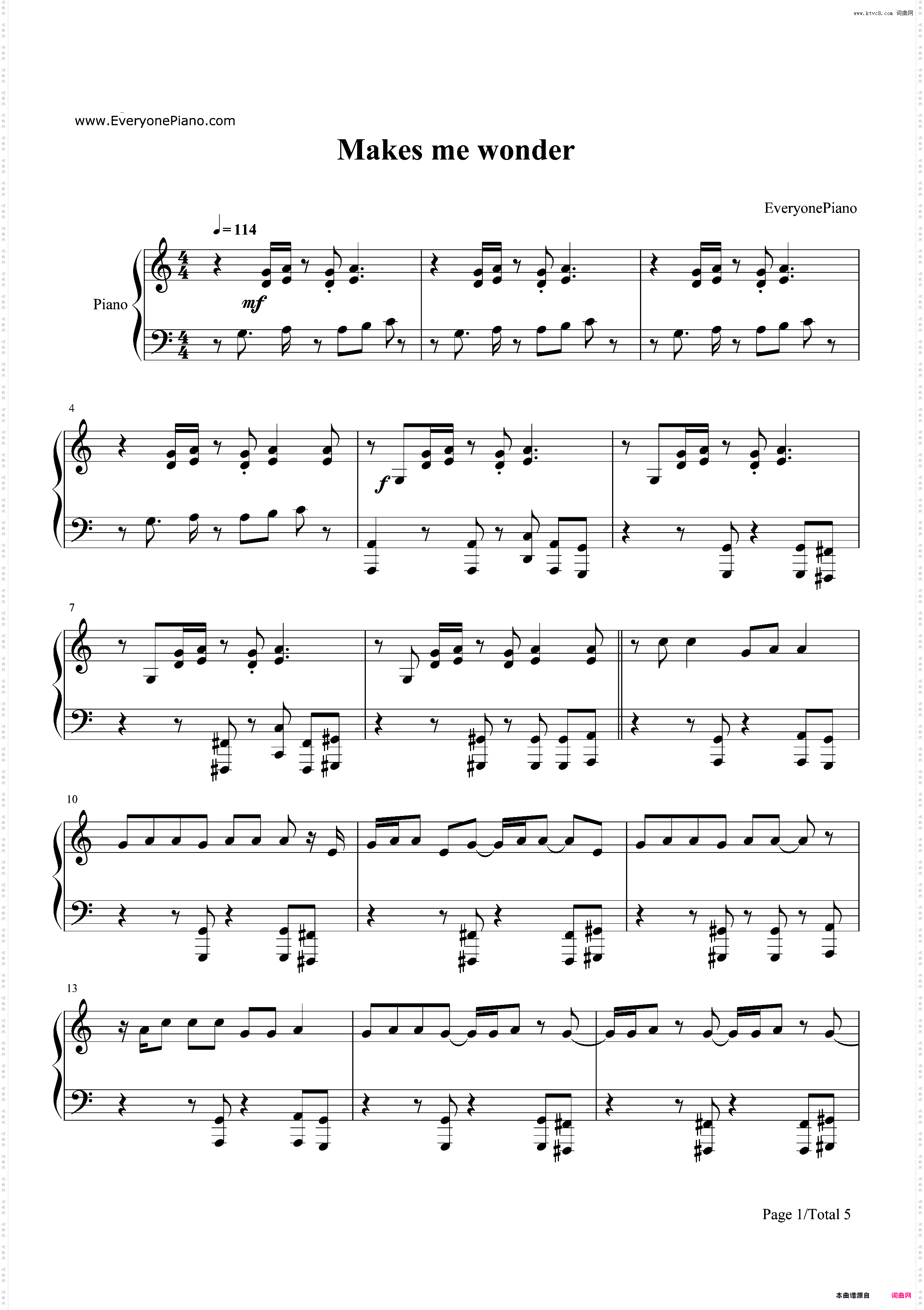 Makes Me Wonder-Maroon 5