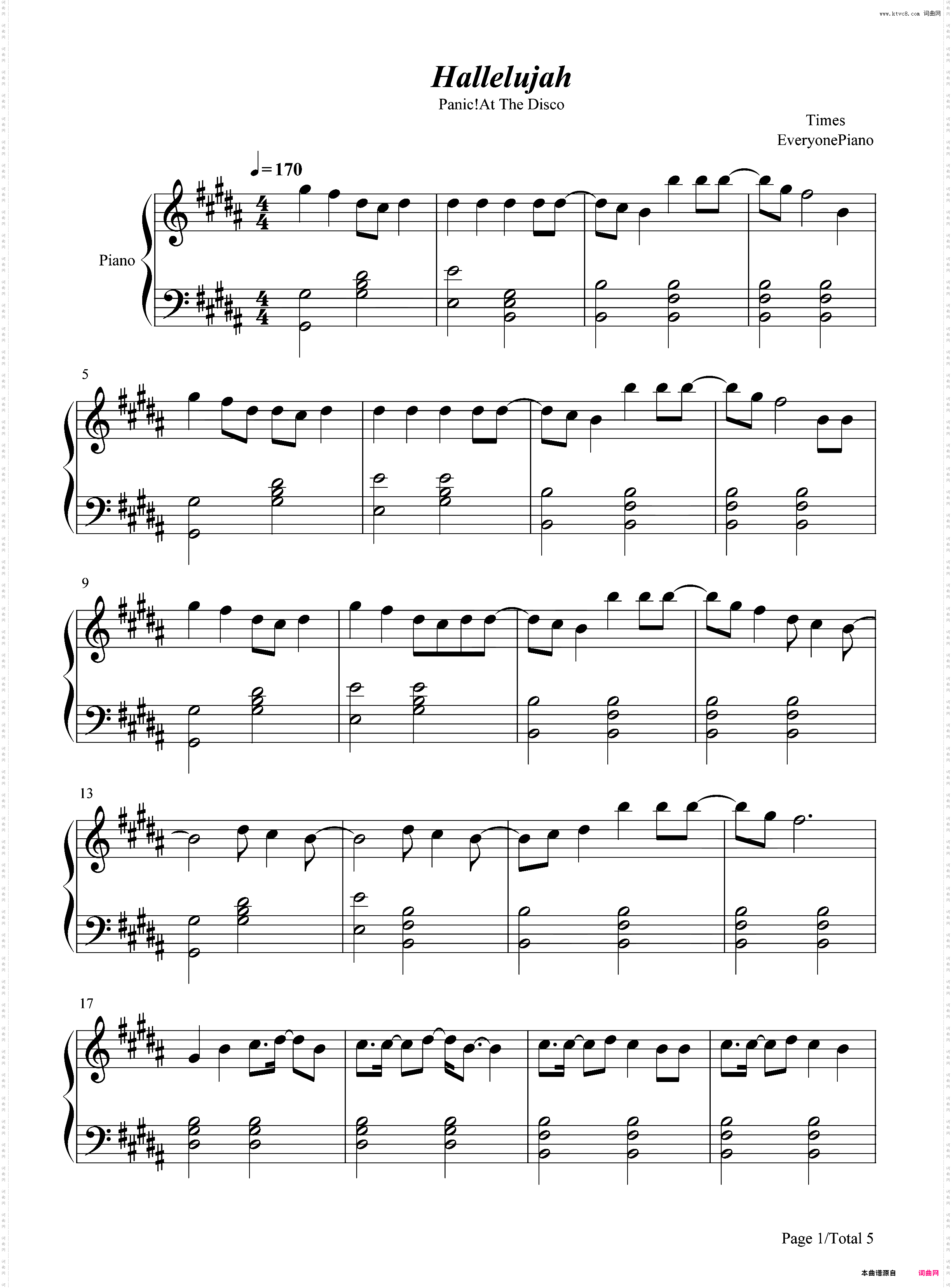 Hallelujah-Panic! at the Disco