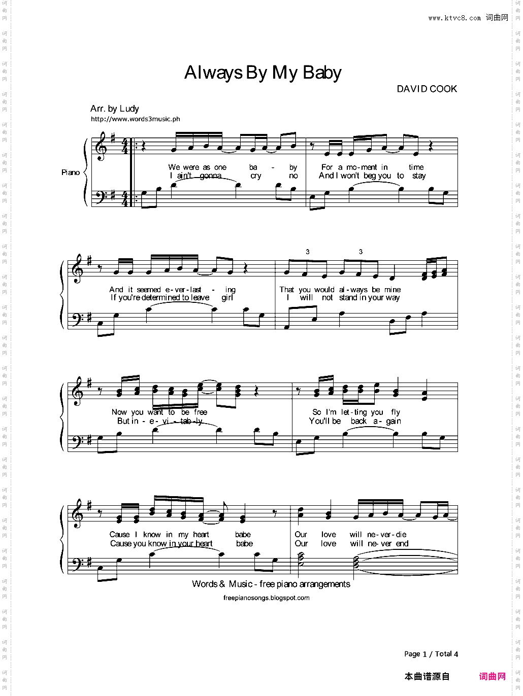 Always Be My Baby-David Cook
