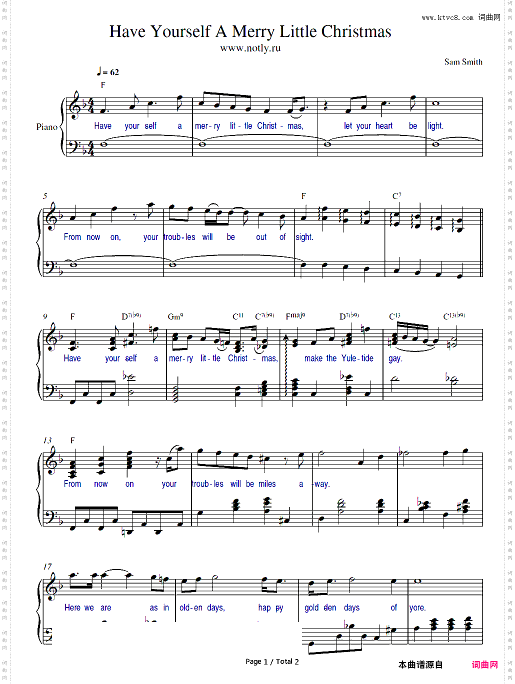 Have Yourself A Merry Little Christmas-Sam Smith