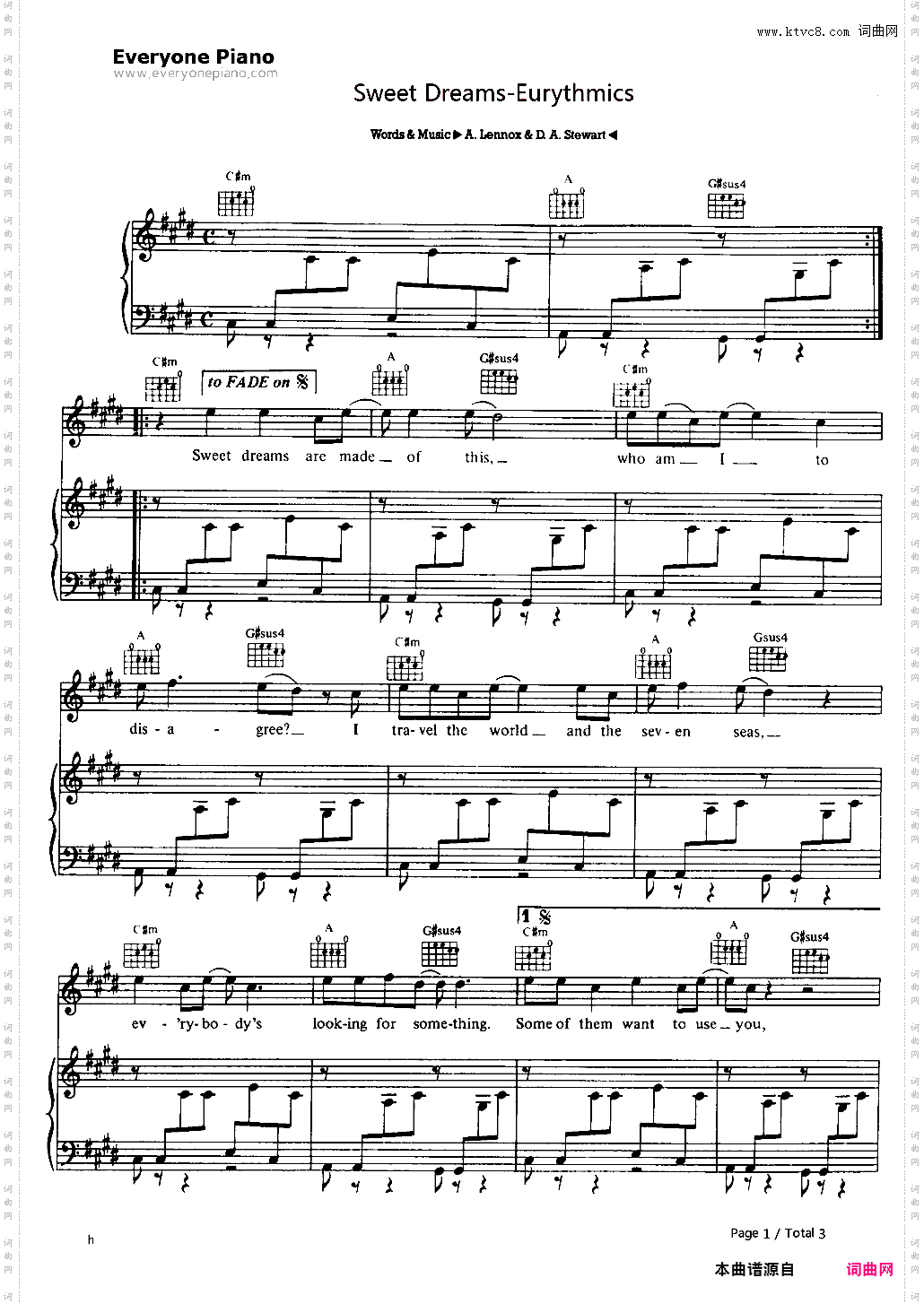 Sweet Dreams Are Made of This-Eurythmics