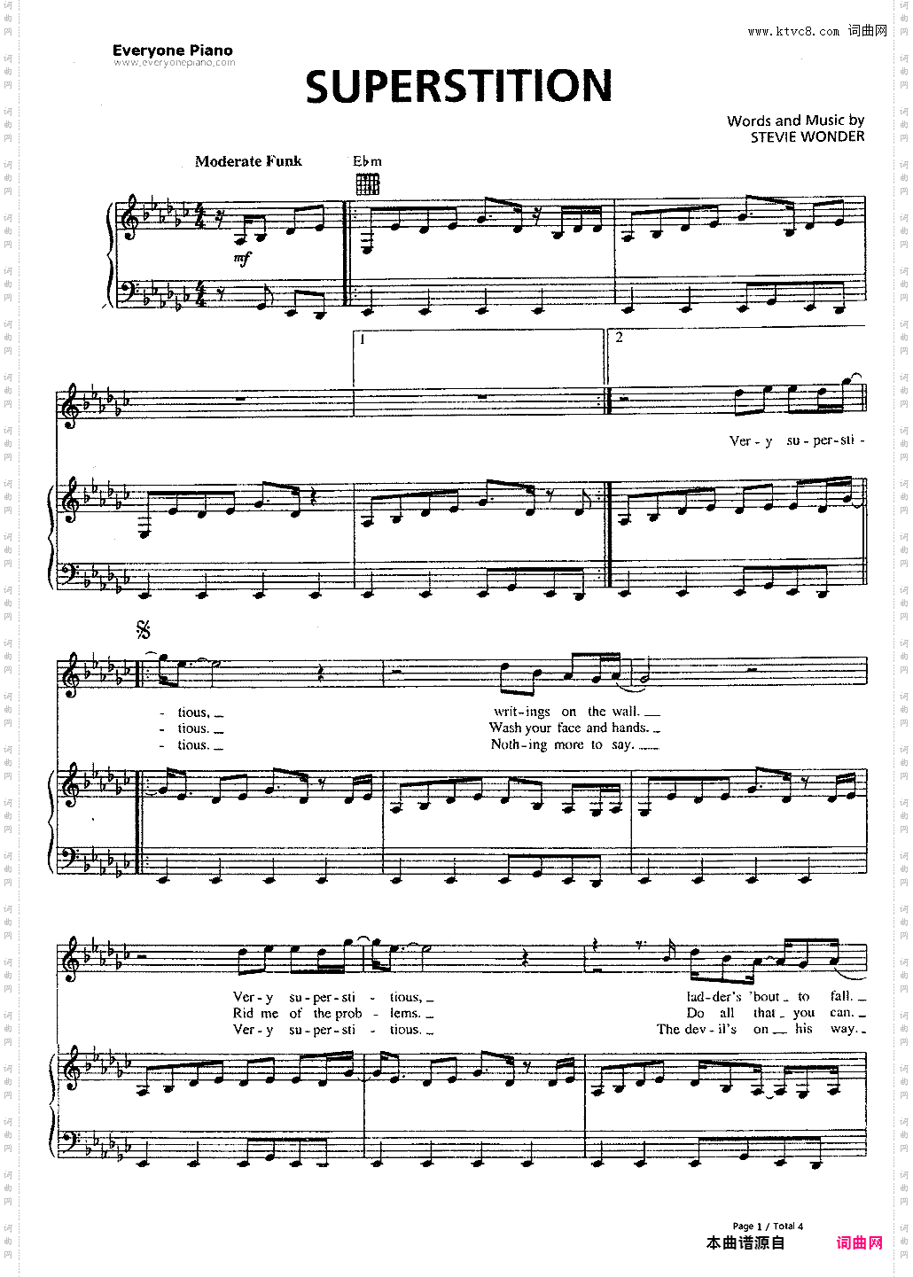 Superstition-Stevie Wonder