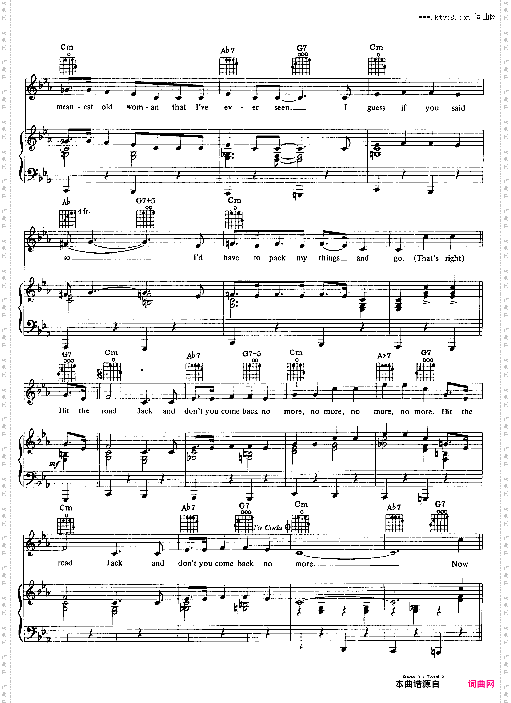 Hit the Road Jack-Ray Charles