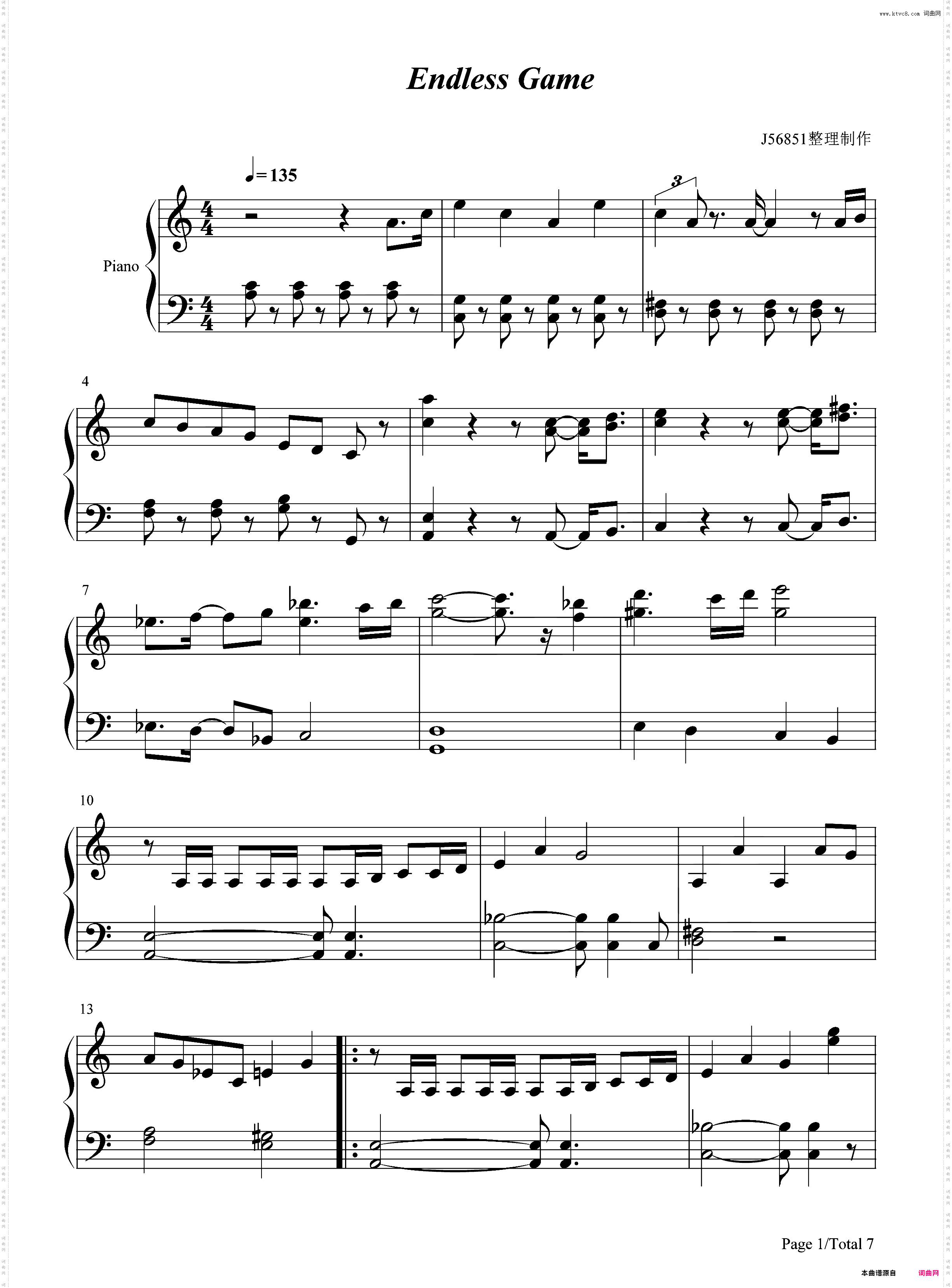 Endless Game-家族游戏 主题曲-岚