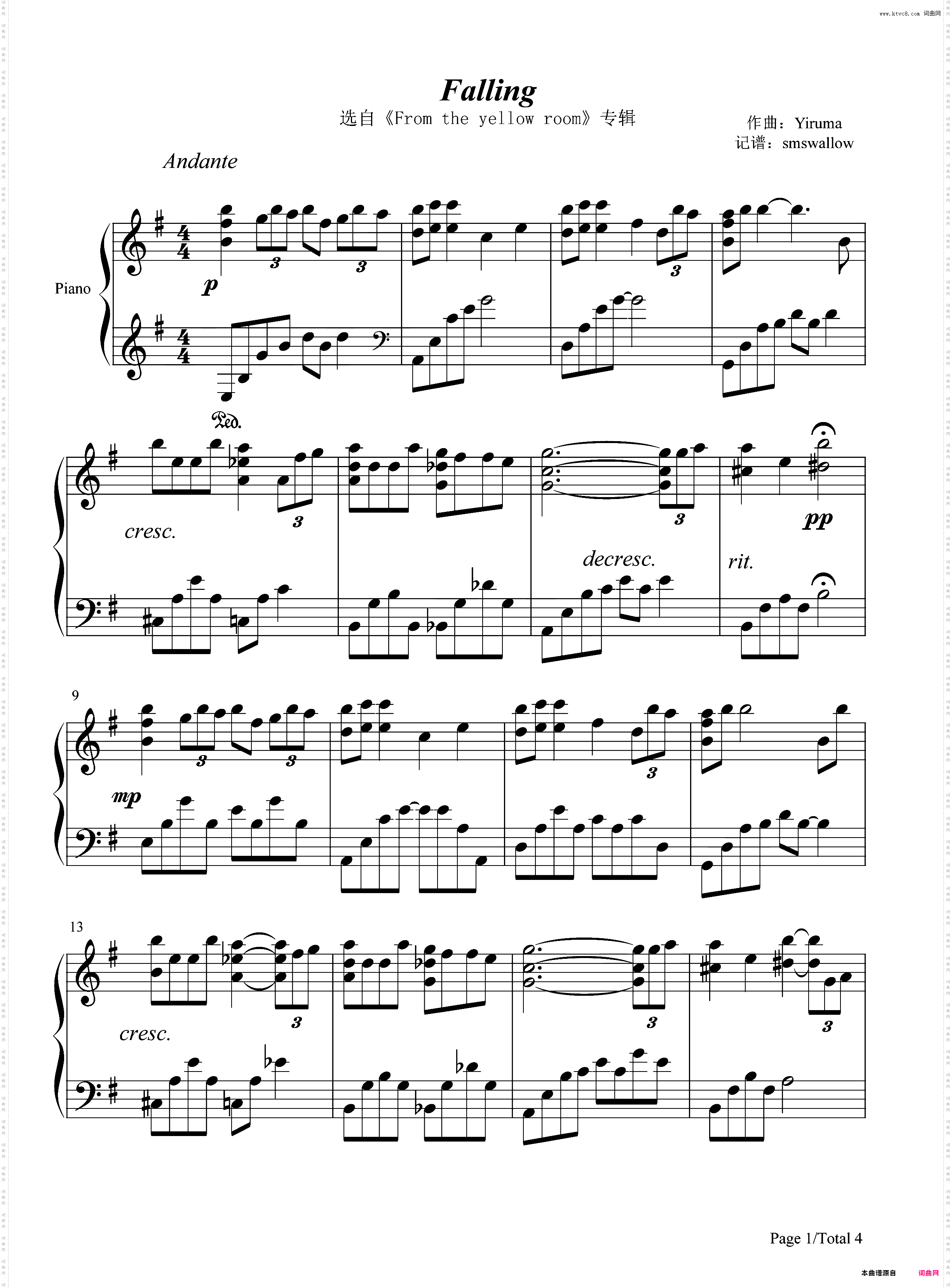 Falling-李闰珉-Yiruma