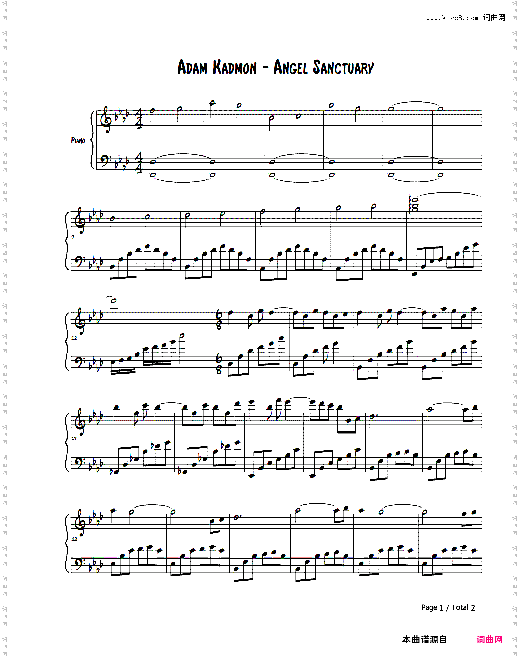 Adam Kadmon-《天使禁猎区》Angel SanctuaryOST