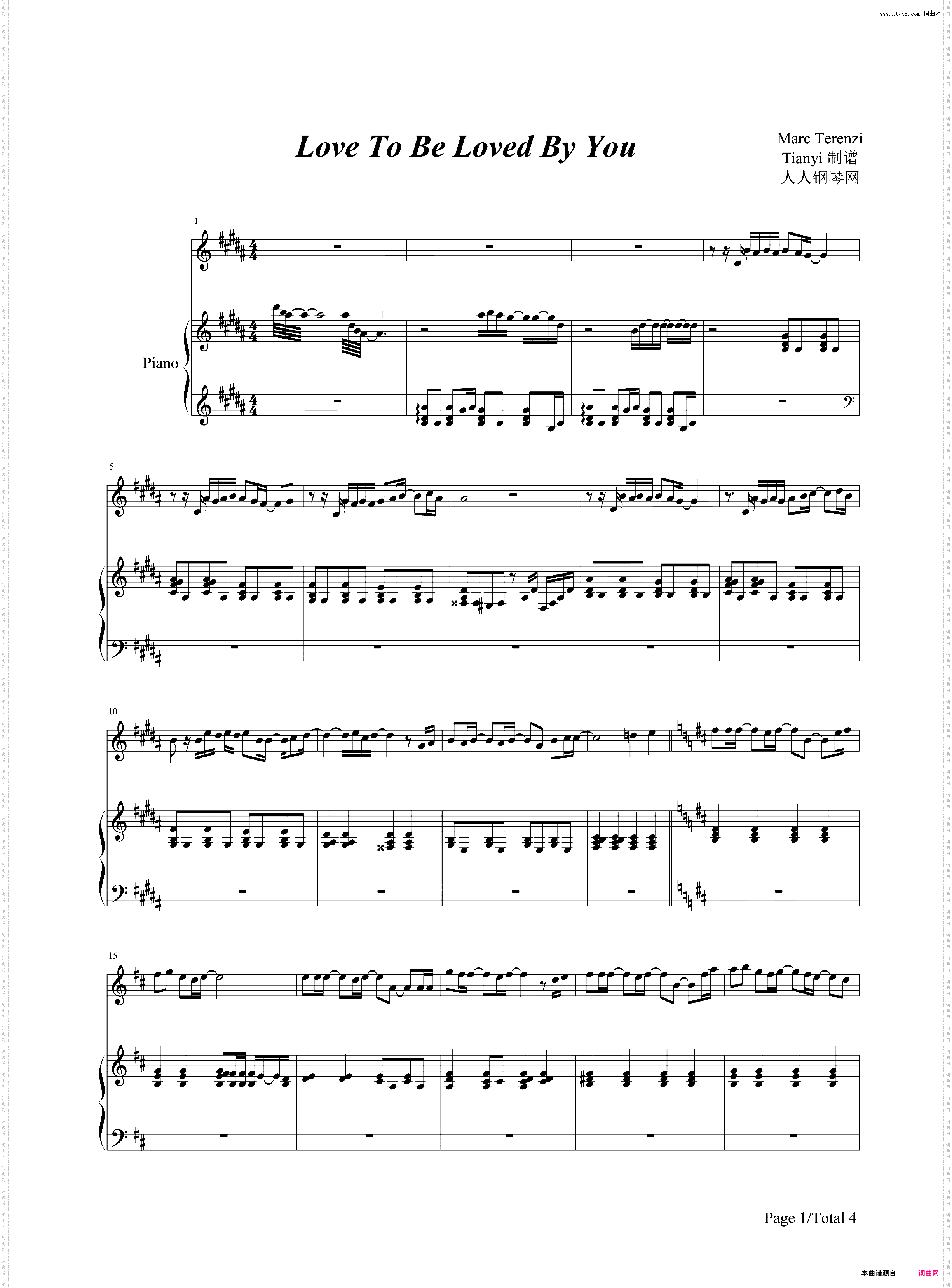 Love To Be Loved By You-EOP教学曲