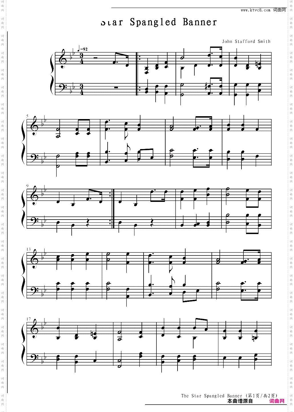 星条旗-美国国歌The Star-Spangled Banner