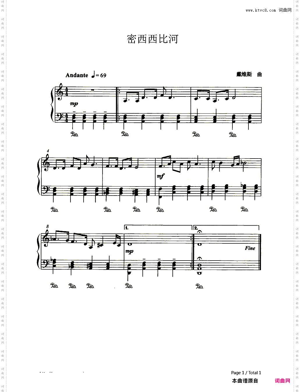 密西西比河_《汤姆叔叔的小屋》插曲