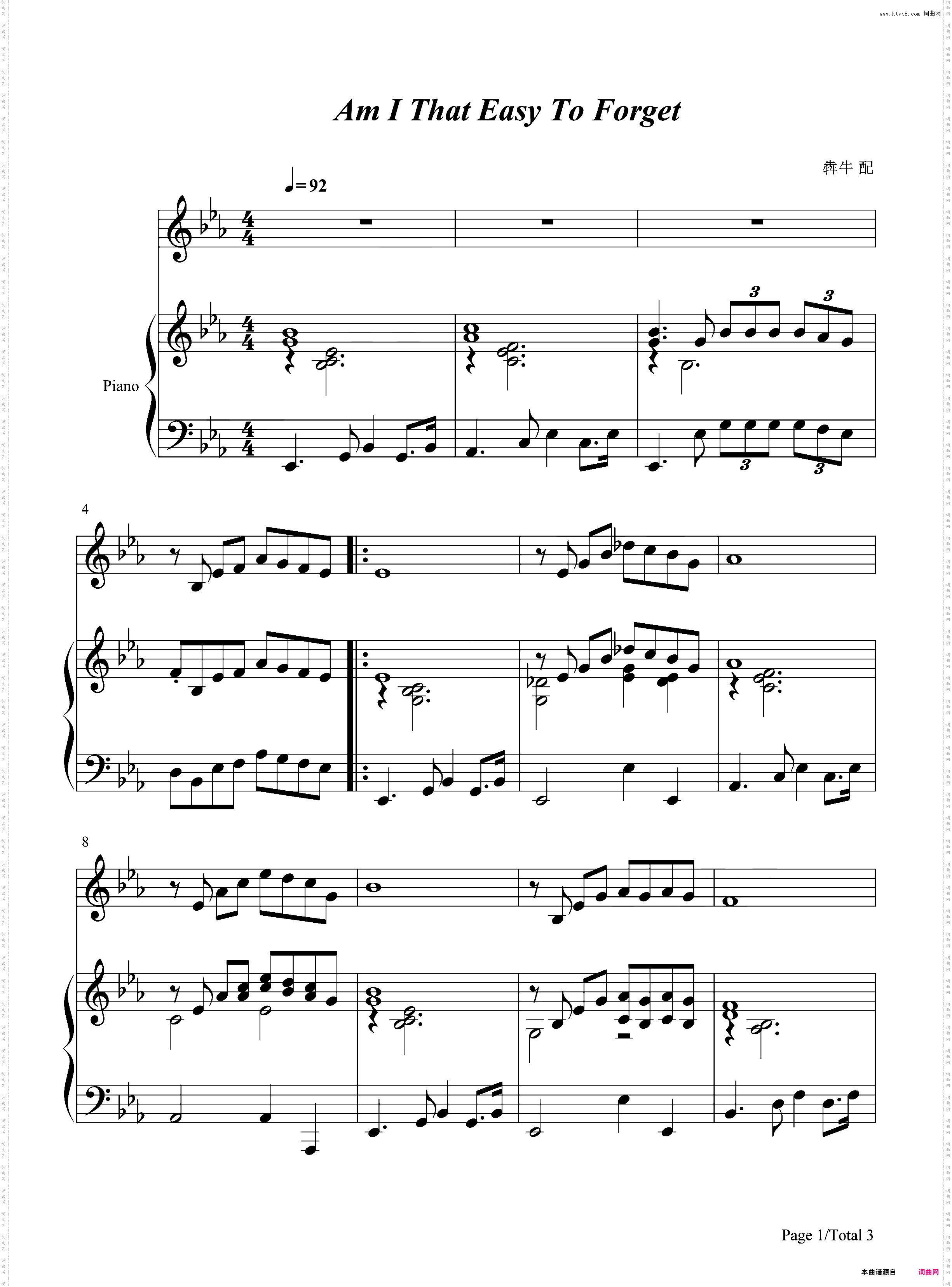 Am I That Easy To Forget-罗马假日主题曲