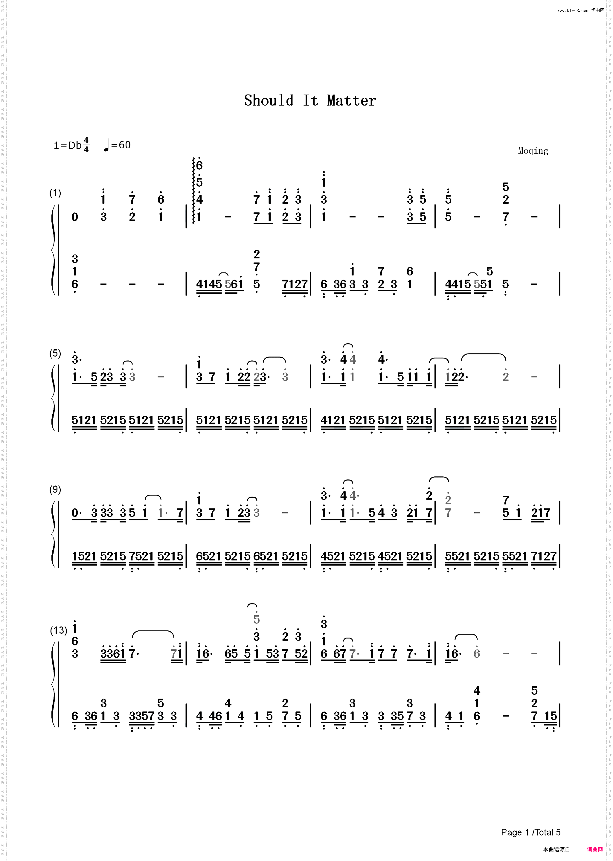 Should It Matter-呼啸山庄主题曲