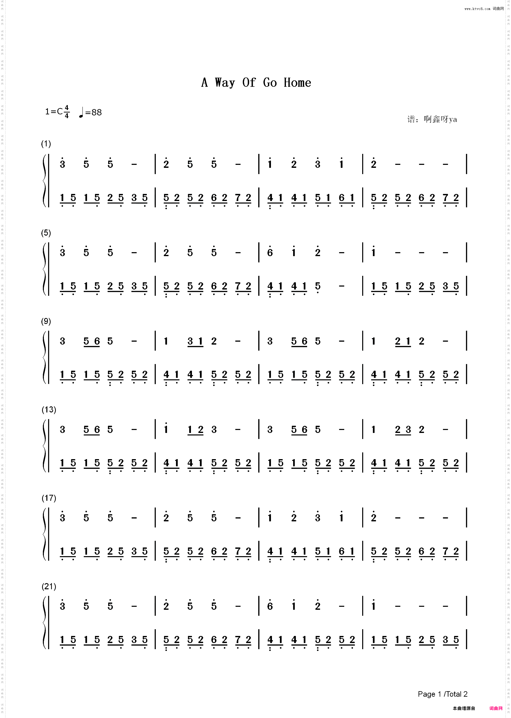 A Way Of Go Home-原创