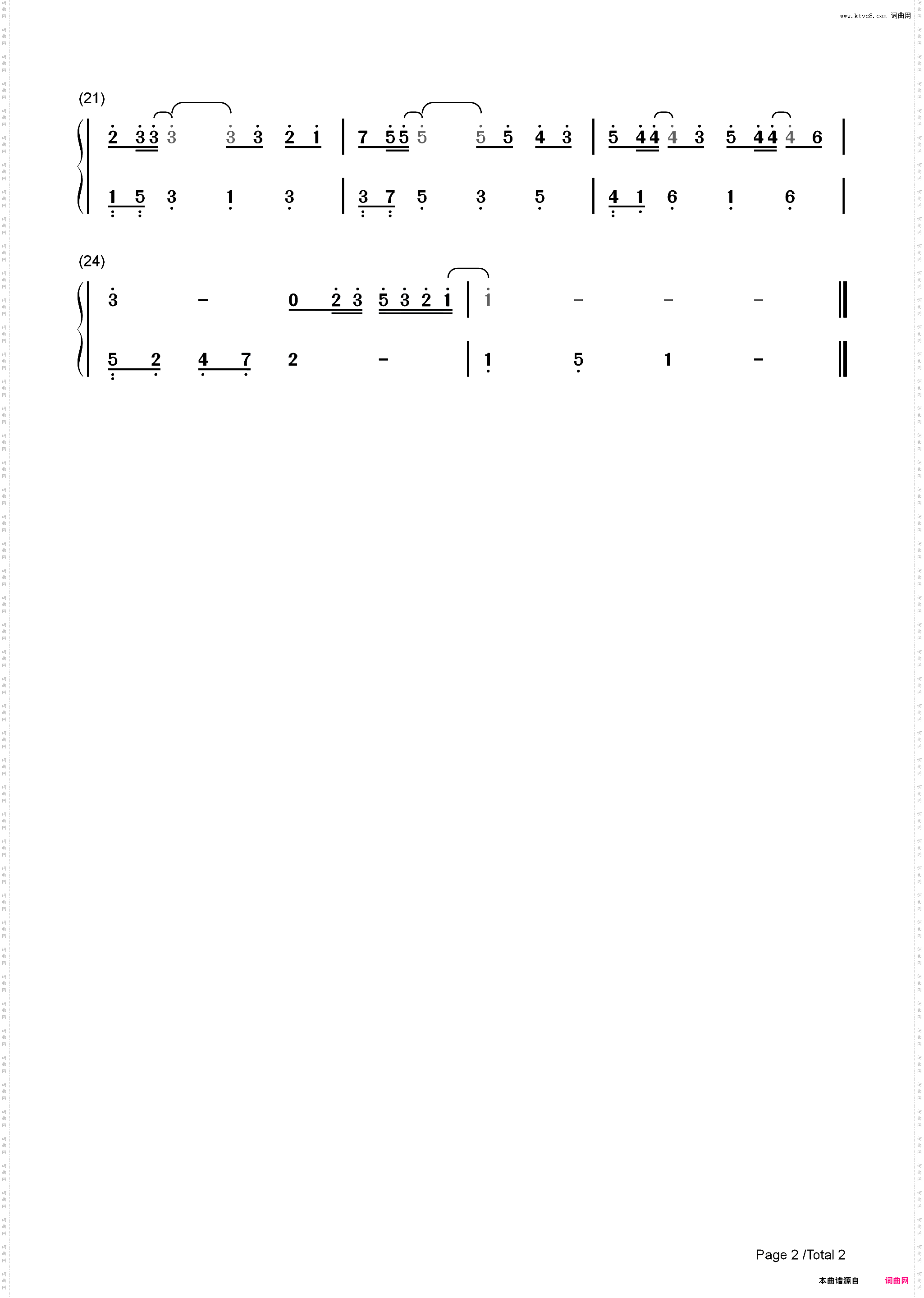 无条件-C调简单版-陈奕迅