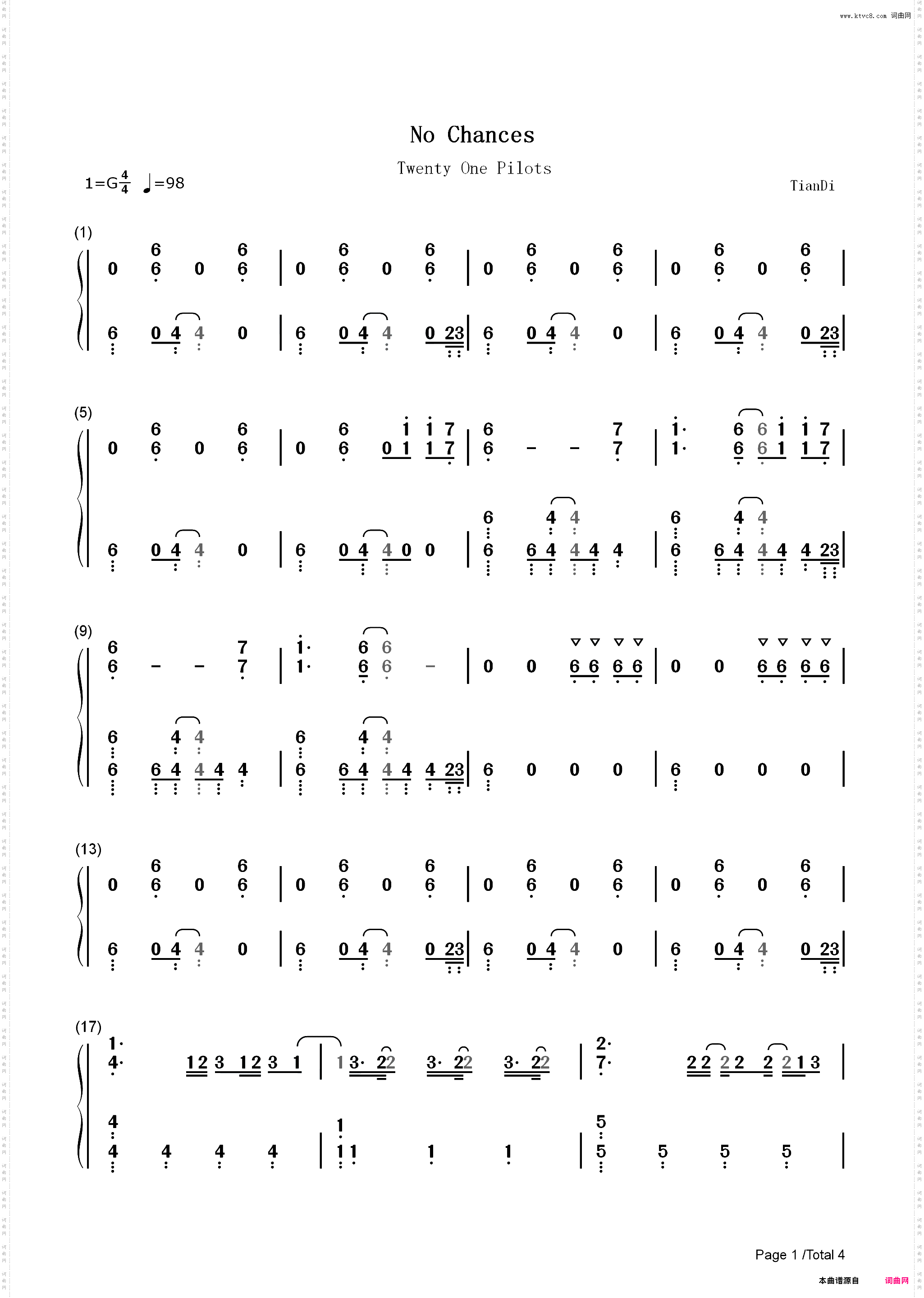 No Chances-Twenty One Pilots