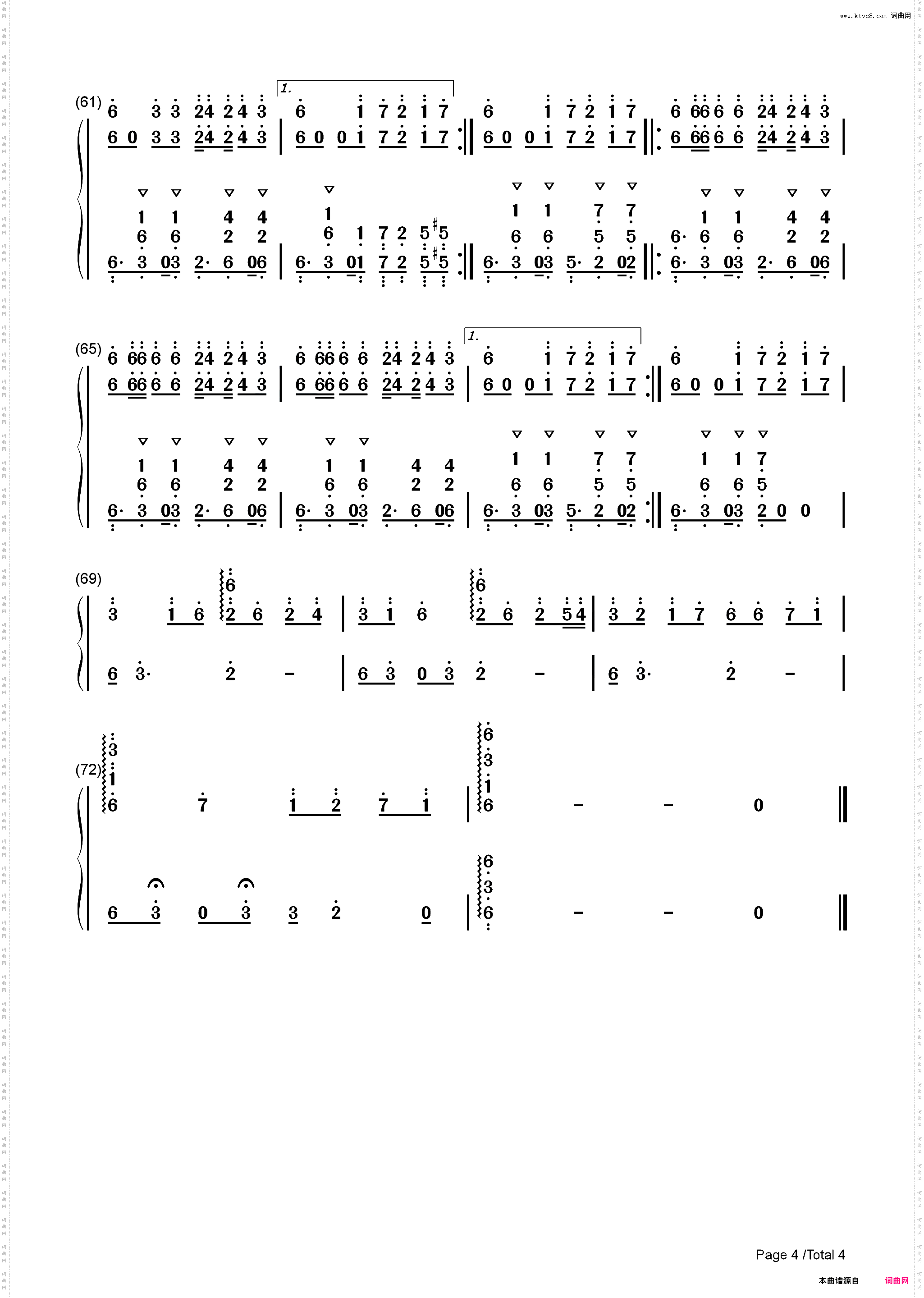 Ego-Willy William_简谱版