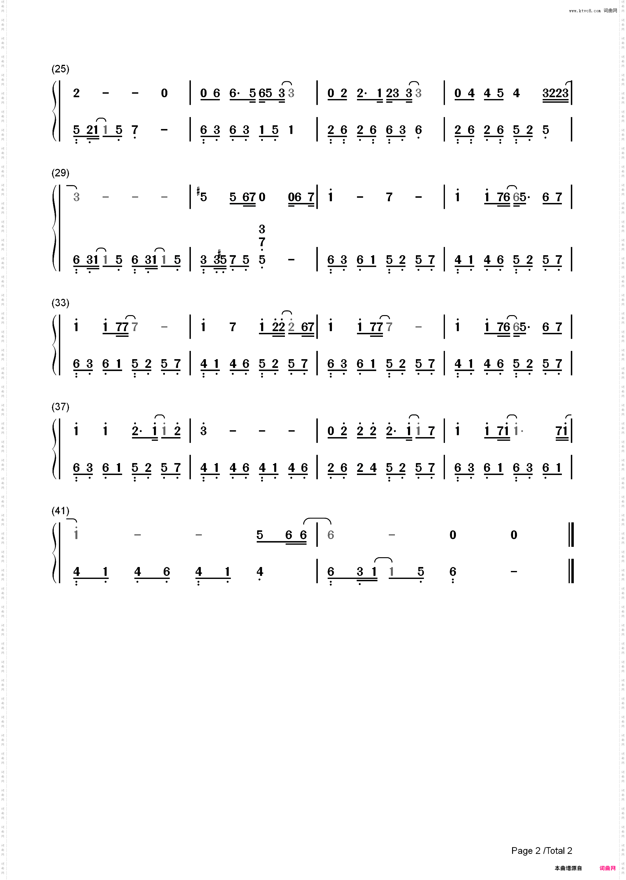 小乌龟-C调简单版-微笑Pasta主题曲_简谱版