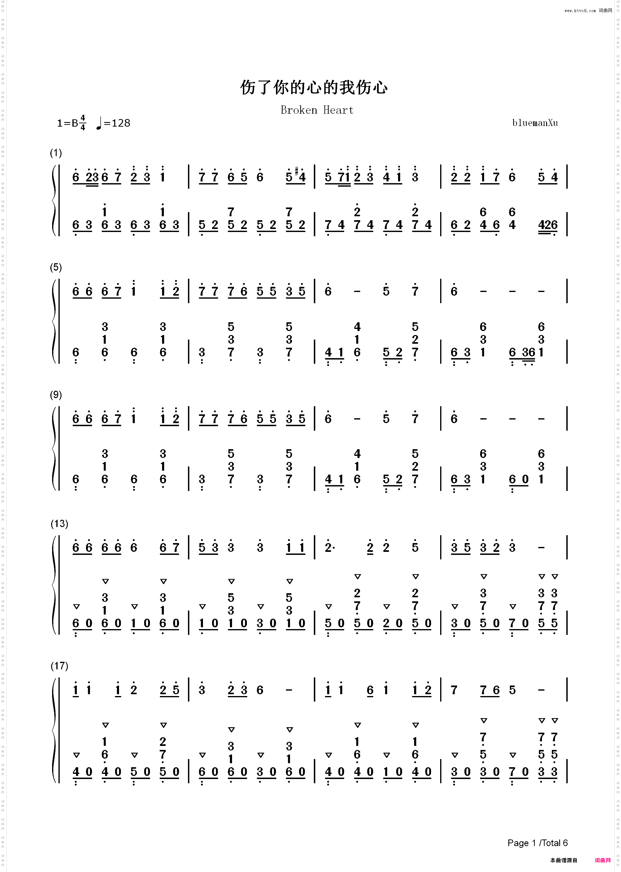 伤了你的心的我伤心-孟庭苇_简谱版