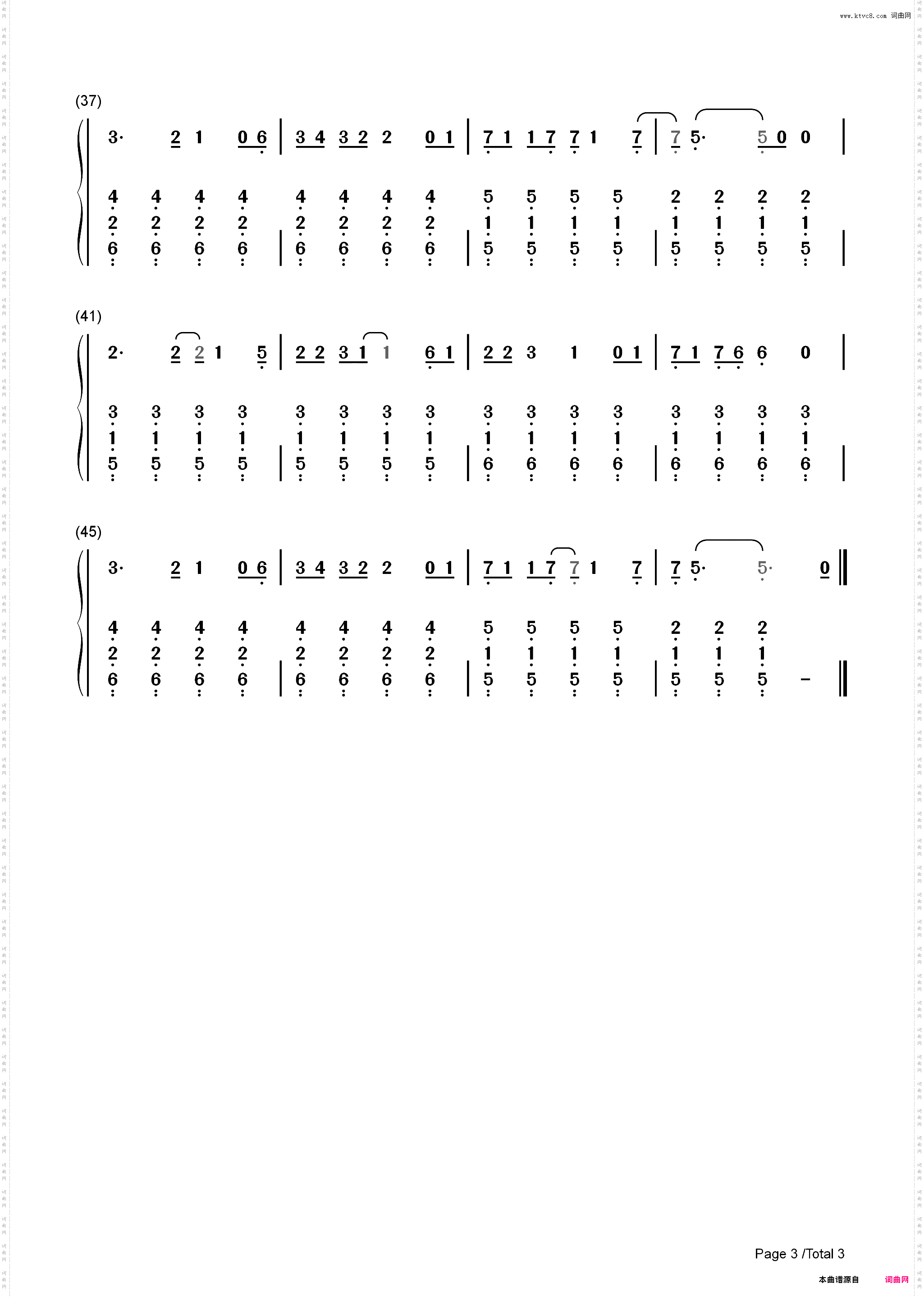 Last Christmas-C调简单版_简谱版