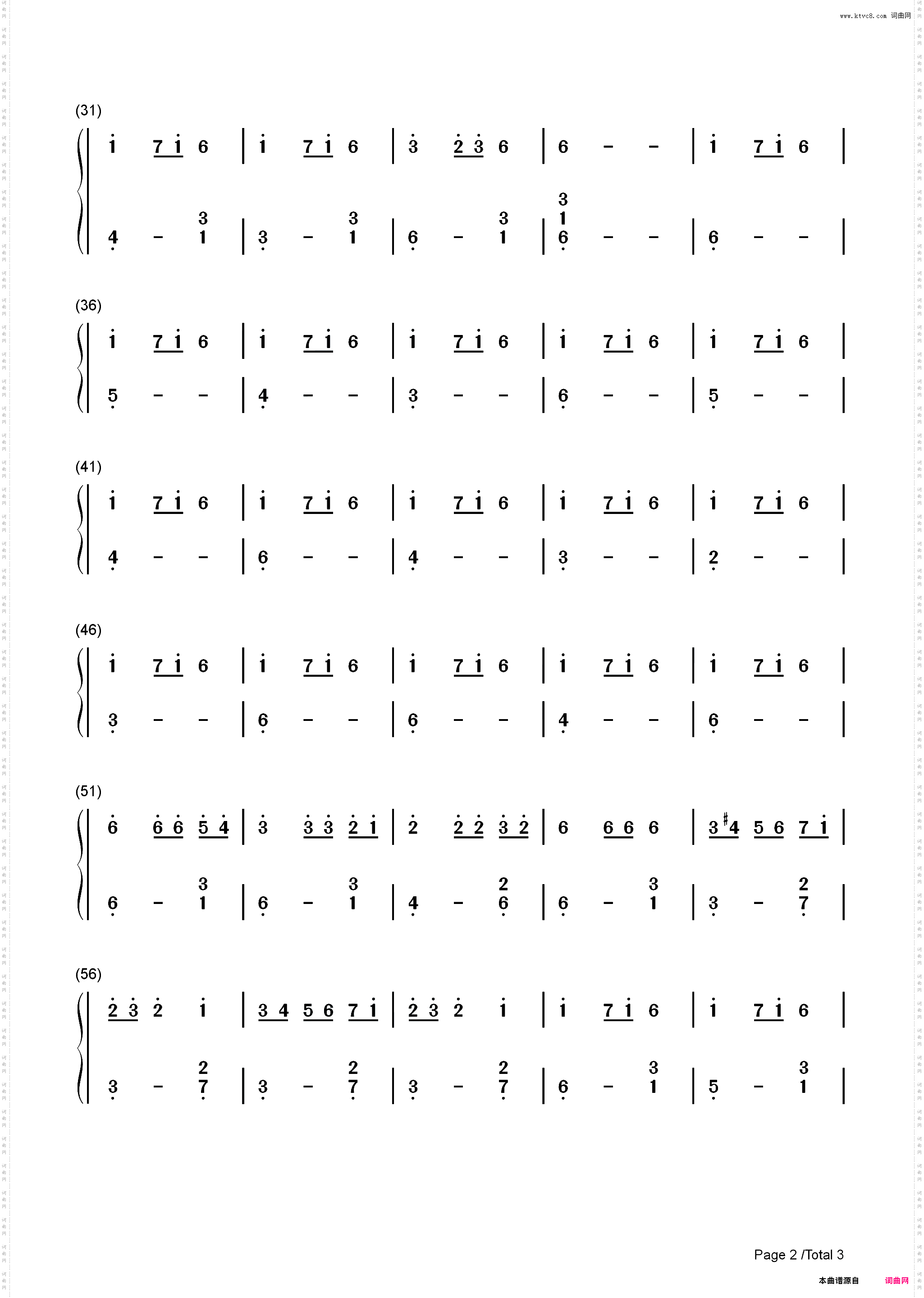 Carol Of The Bells-C调简单版-卡罗尔的钟声-圣诞颂歌_简谱版