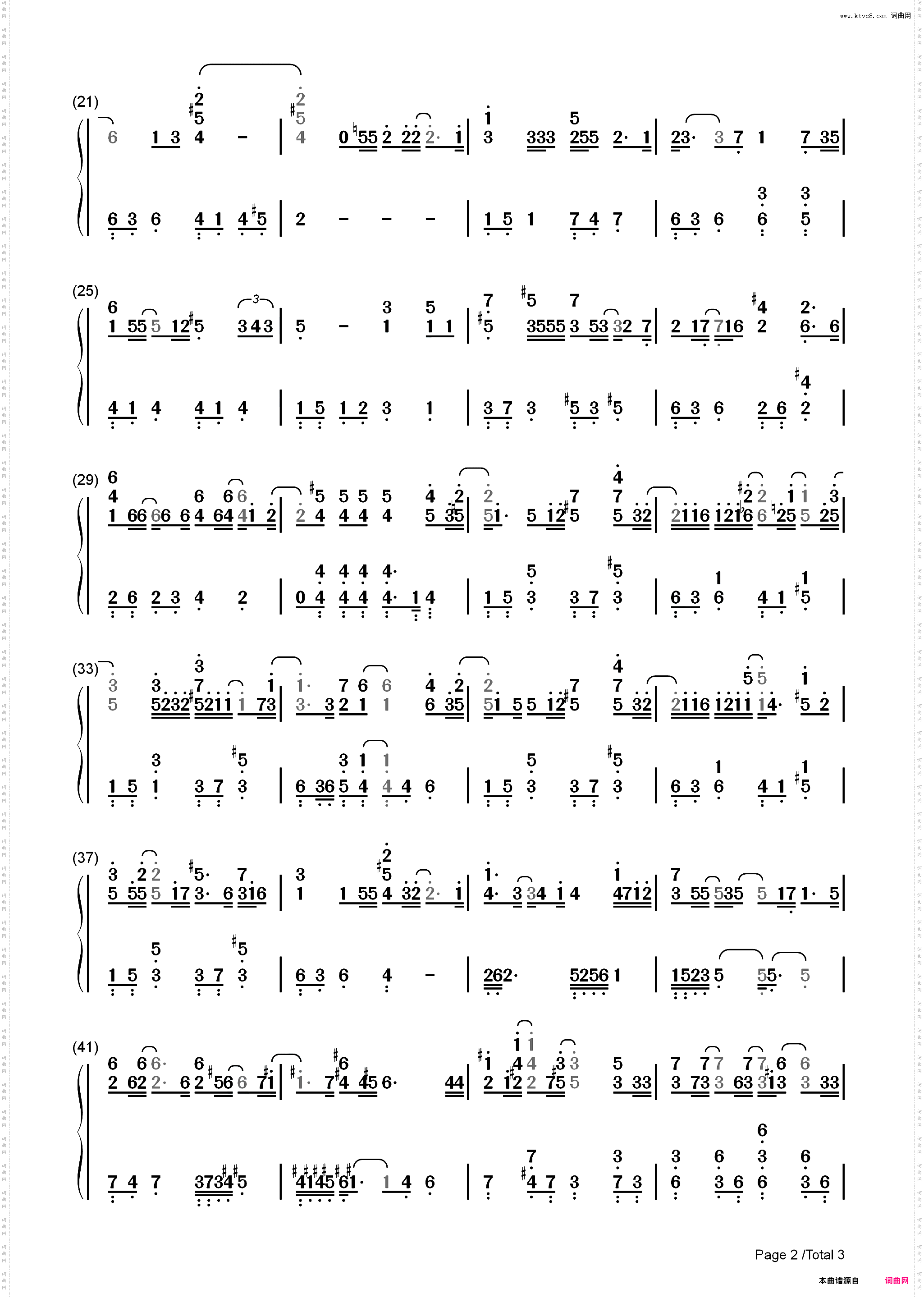 I Just Want To Stay With You-The King永远的君主插曲_简谱版