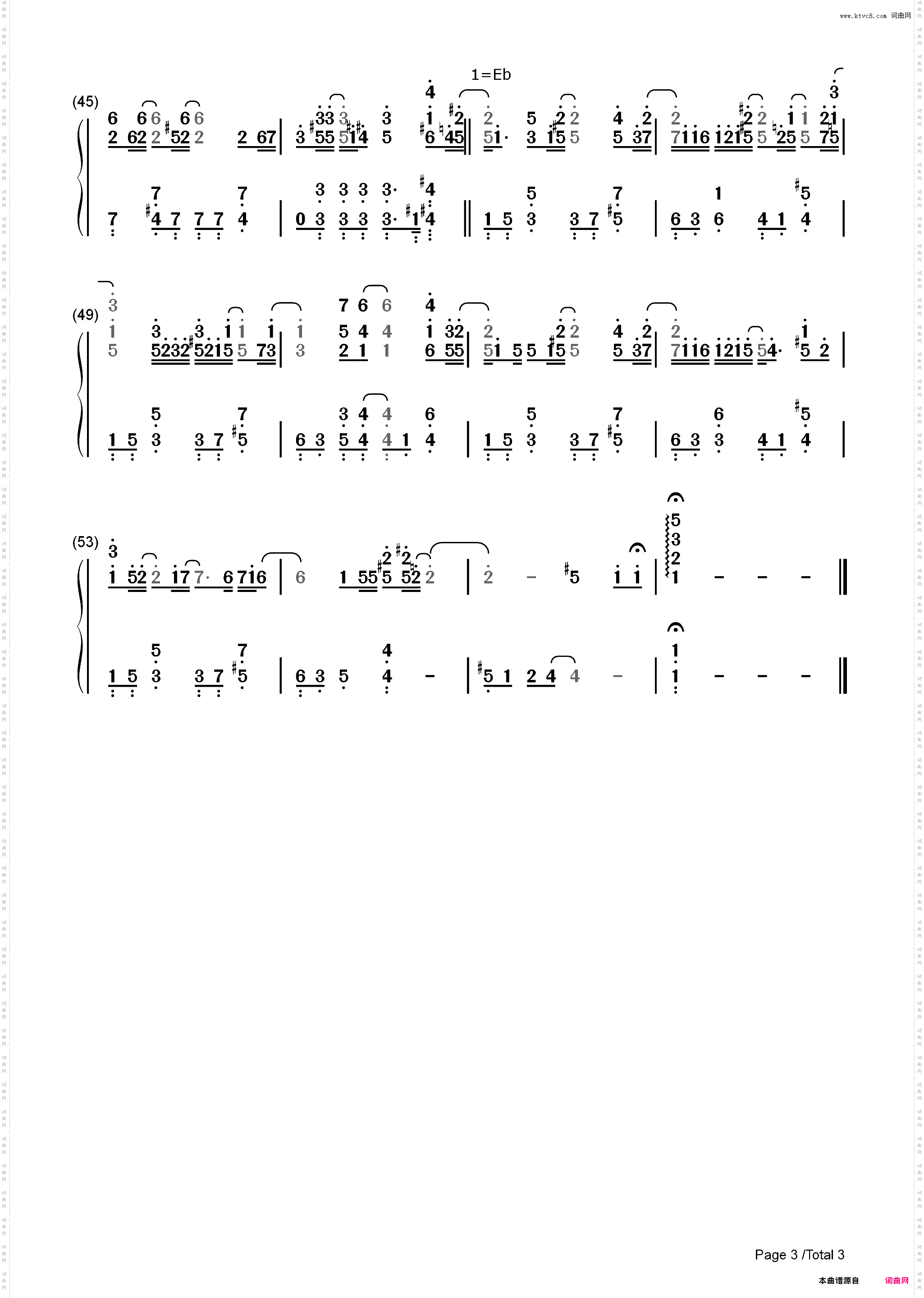 I Just Want To Stay With You-The King永远的君主插曲_简谱版