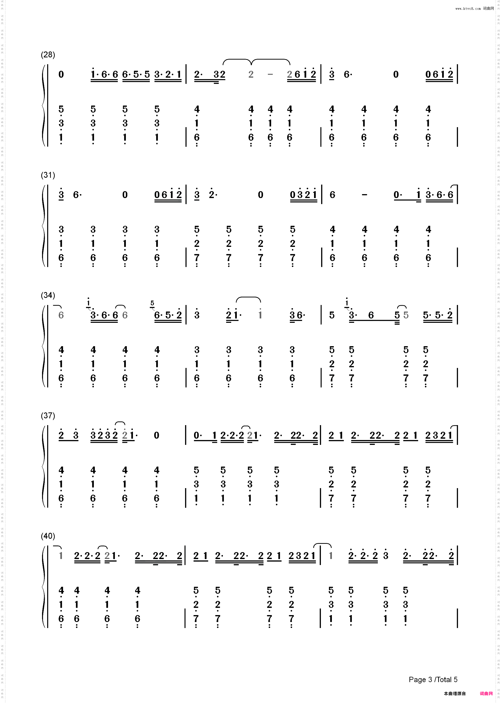 Cardigan-Taylor Swift_简谱版