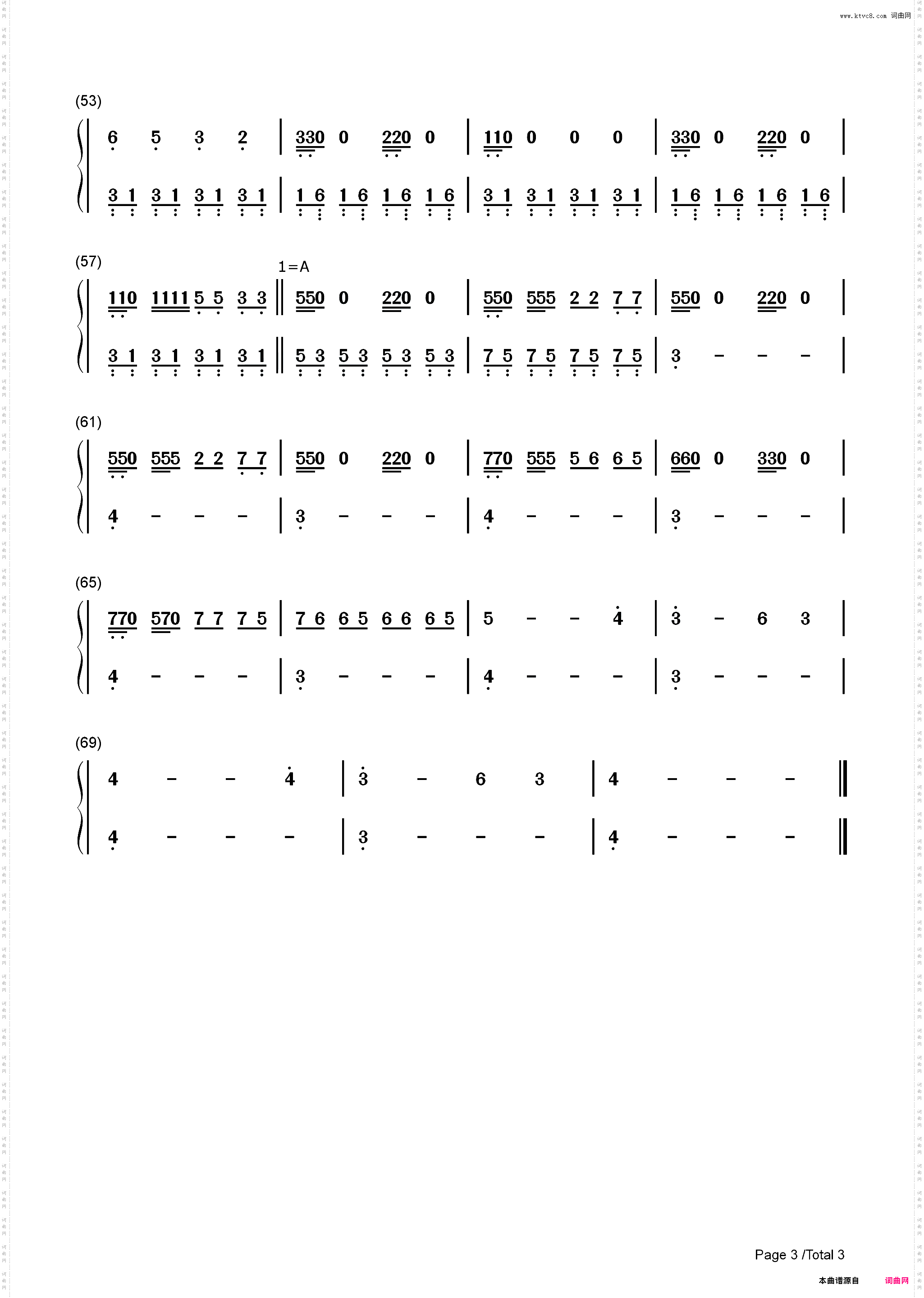Forever-Justin Bieber_简谱版