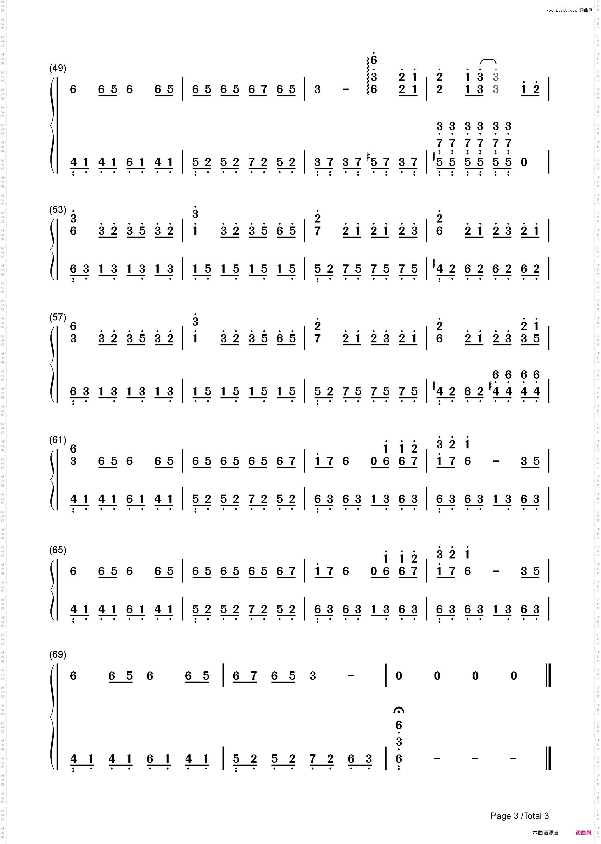 处处吻-你小心一吻便颠倒众生一吻便救一个人-抖音热歌_简谱版